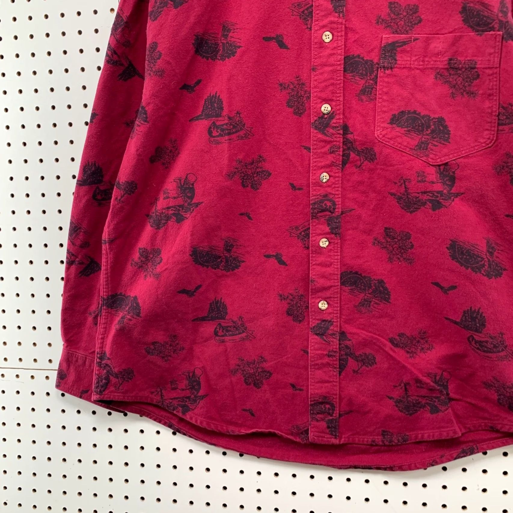 Eddie Bauer VINTAGE Eddie Bauer Button Shirt Mens XL 80s Red Fishing Hunting 90s Made USA Size US XL / EU 56 / 4 - 3 Thumbnail