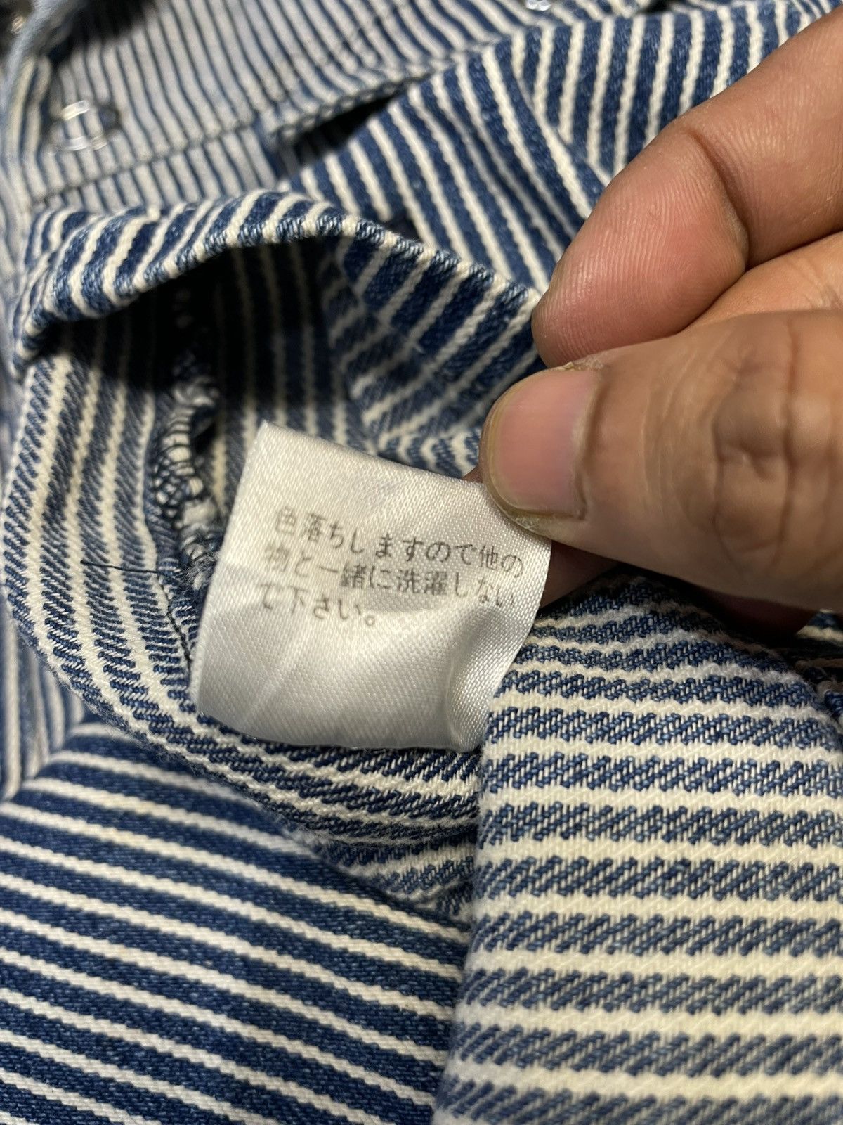 Japanese Brand Japanese Brand Five Kids Hickory Stripe Shirt Size US S / EU 44-46 / 1 - 6 Thumbnail