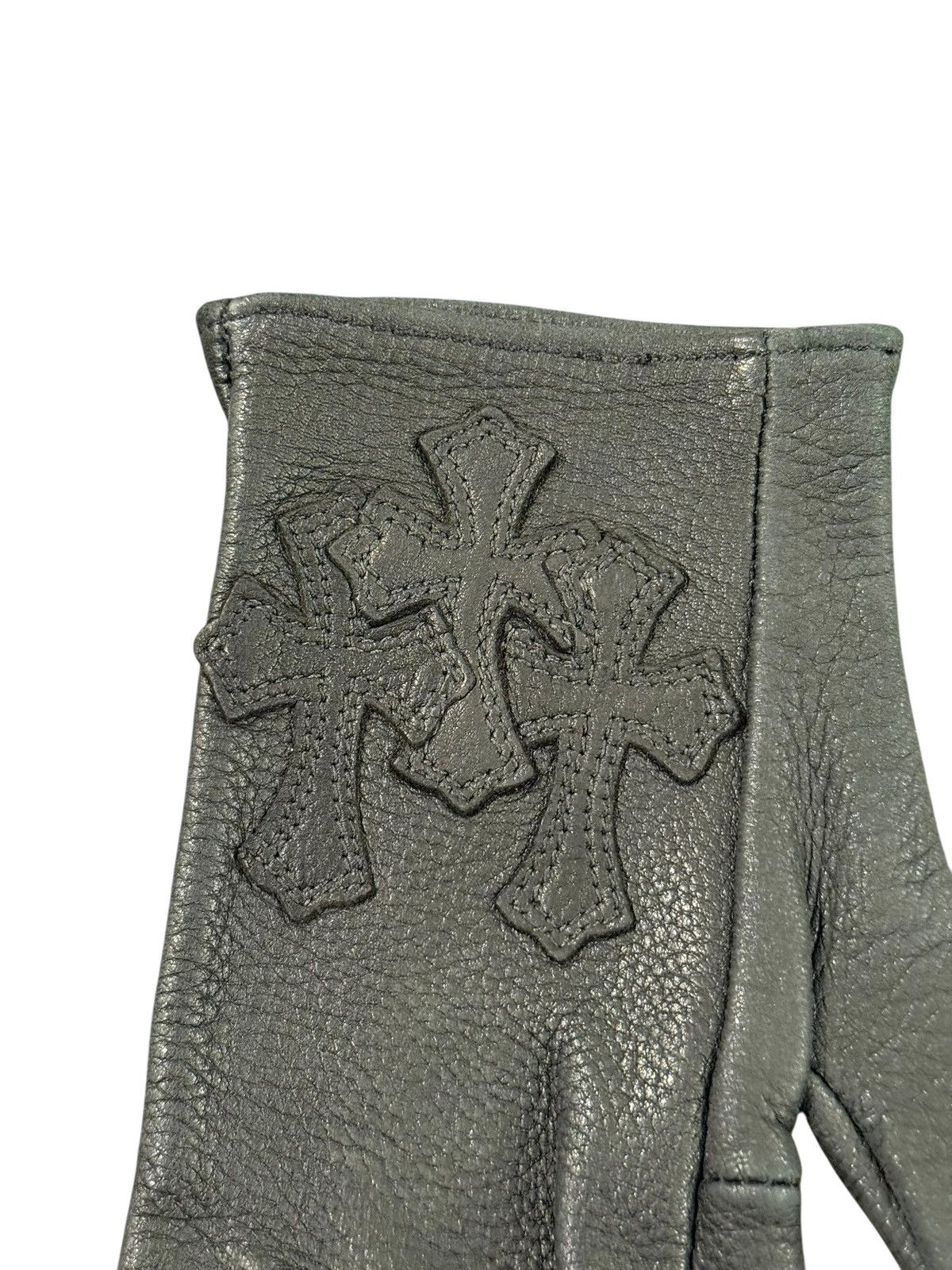 Chrome Hearts SZ 7 Cross Patch Leather Gloves Size ONE SIZE - 6 Thumbnail