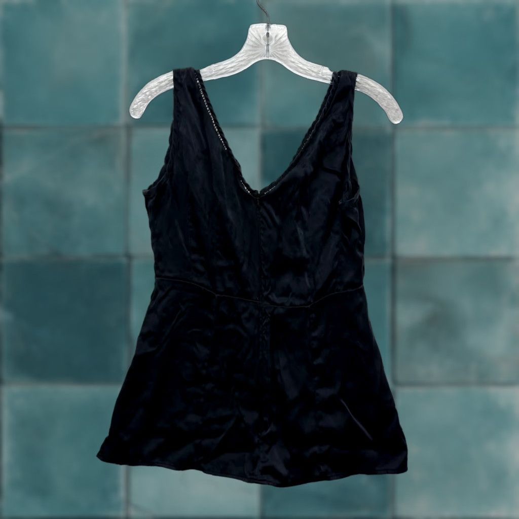Nanette Lepore VINTAGE Nanette Lepore Silk Top Shirt Black 6 Nanette Lepore Womens Small Medium Grunge Whimsigoth Y2K Fairy Size M / US 6-8 / IT 42-44 - 1 Thumbnail