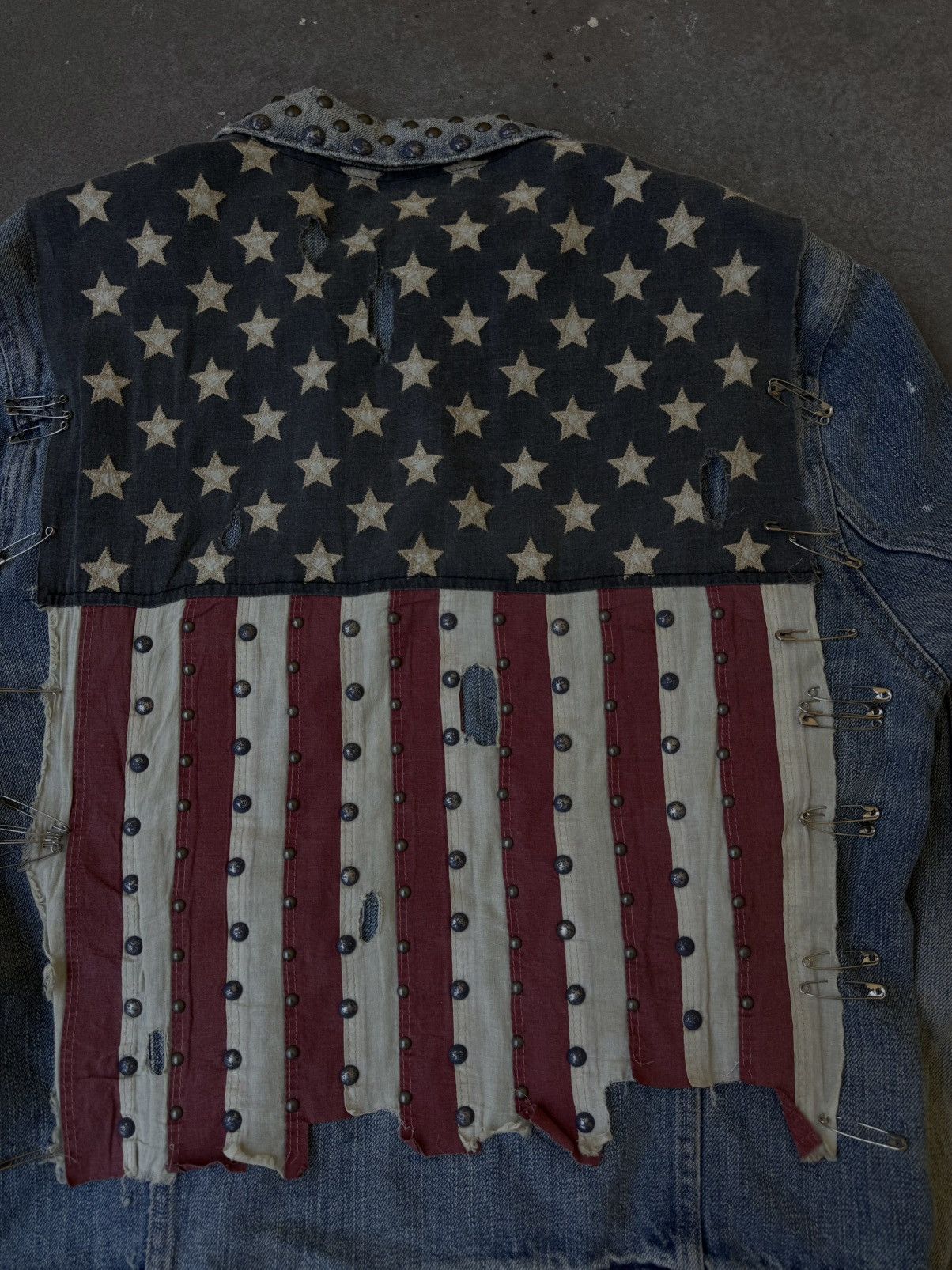 Denim & Supply Ralph Lauren 2000s Ralph Lauren Denim&Supply Pins studded usa flag jacket Size US L / EU 52-54 / 3 - 4 Thumbnail
