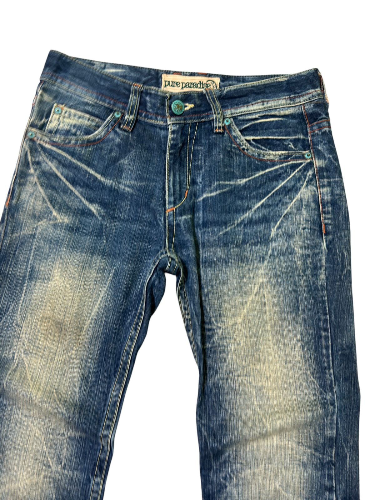 Hysteric Glamour × Japanese Brand × Seditionaries Flared PURE PARADISE Seditionaries Mud Wash Claw Mark Design Size US 30 / EU 46 - 5 Thumbnail