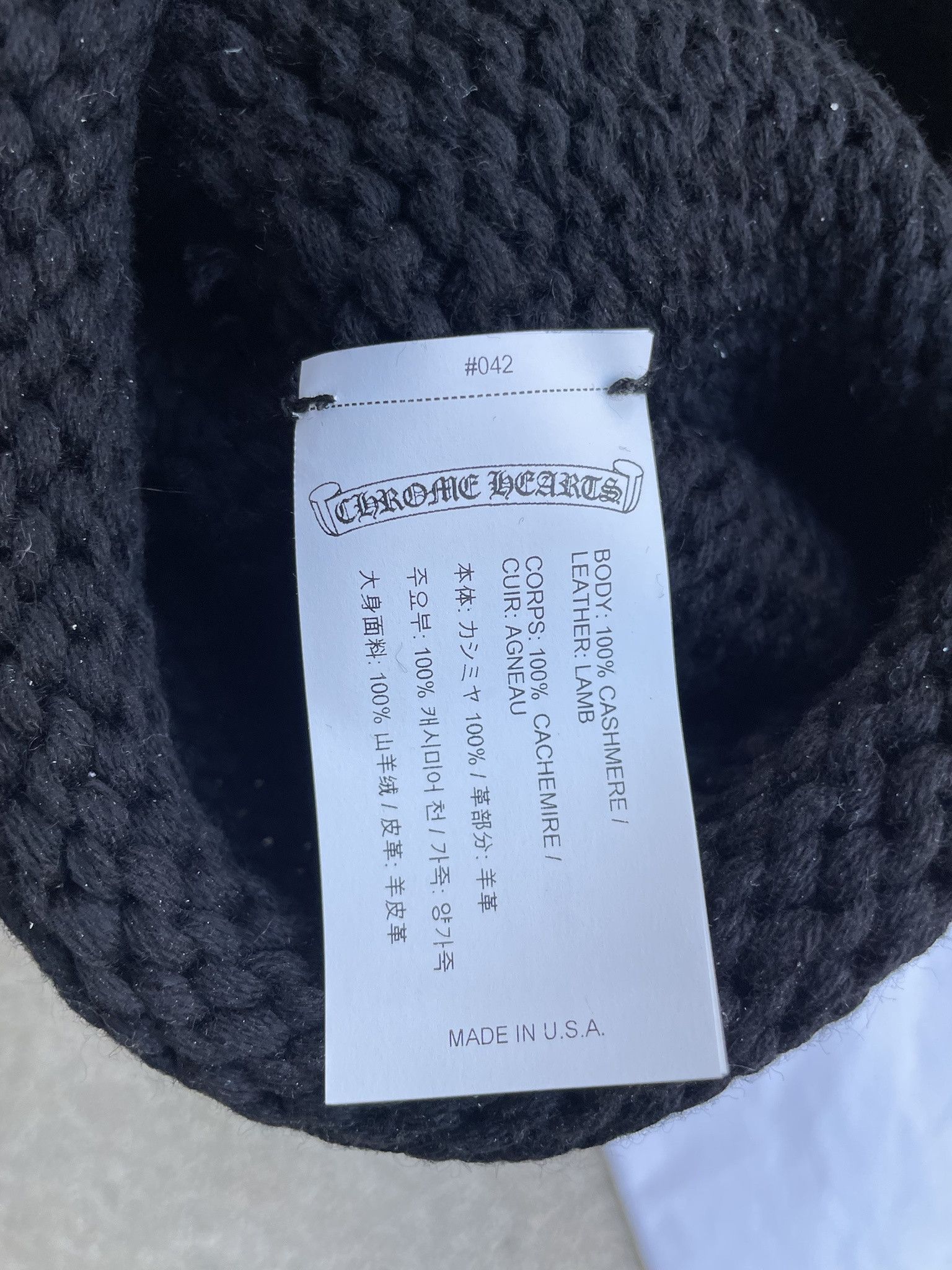 Chrome Hearts Chrome Hearts Cashmere Knit Cross Patch Beanie Size ONE SIZE - 5 Thumbnail