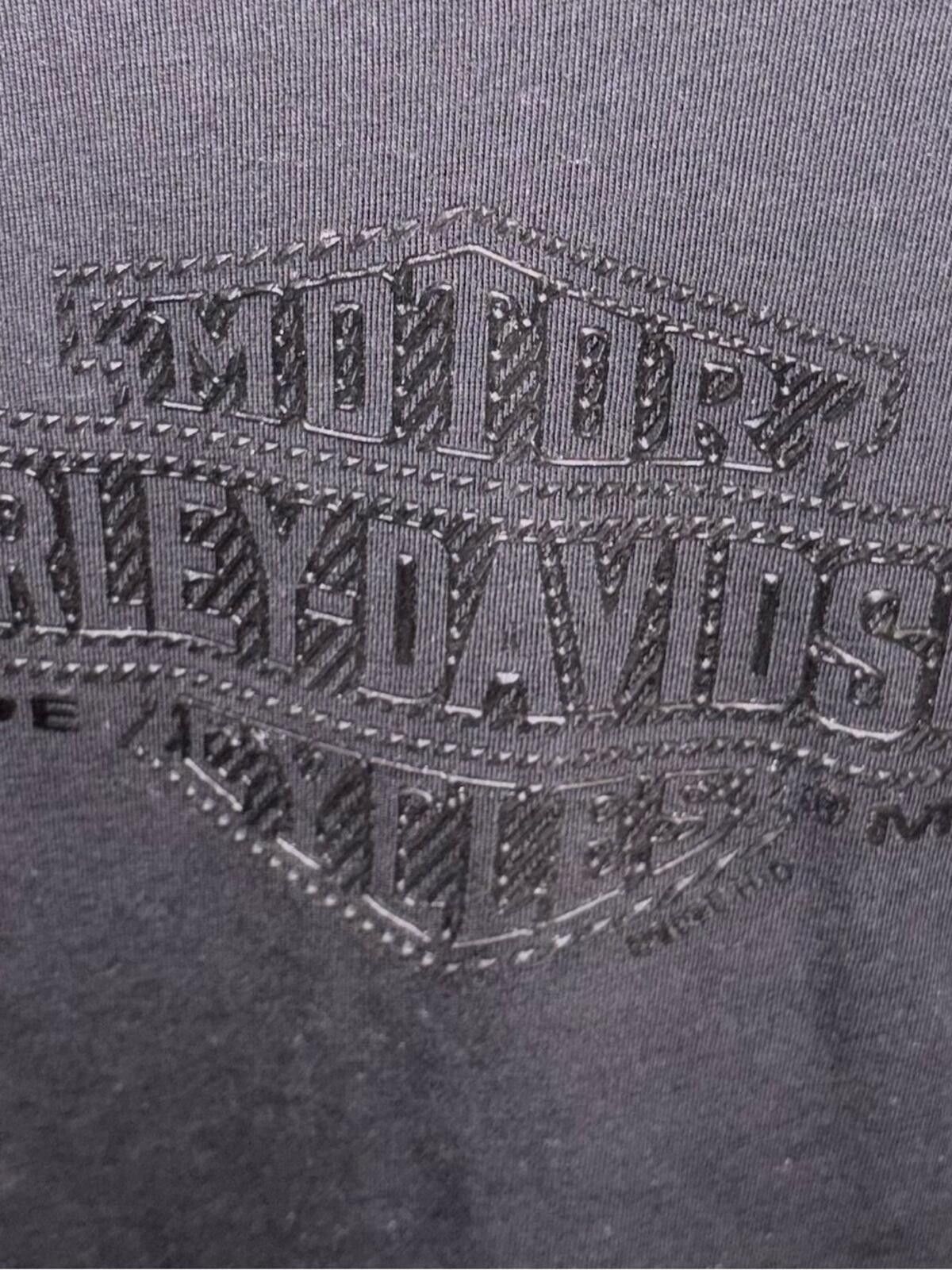 Harley Davidson Harley-Davidson San Jose CA Black on Black Logo Tee Size XL / US 12-14 / IT 48-50 - 3 Thumbnail