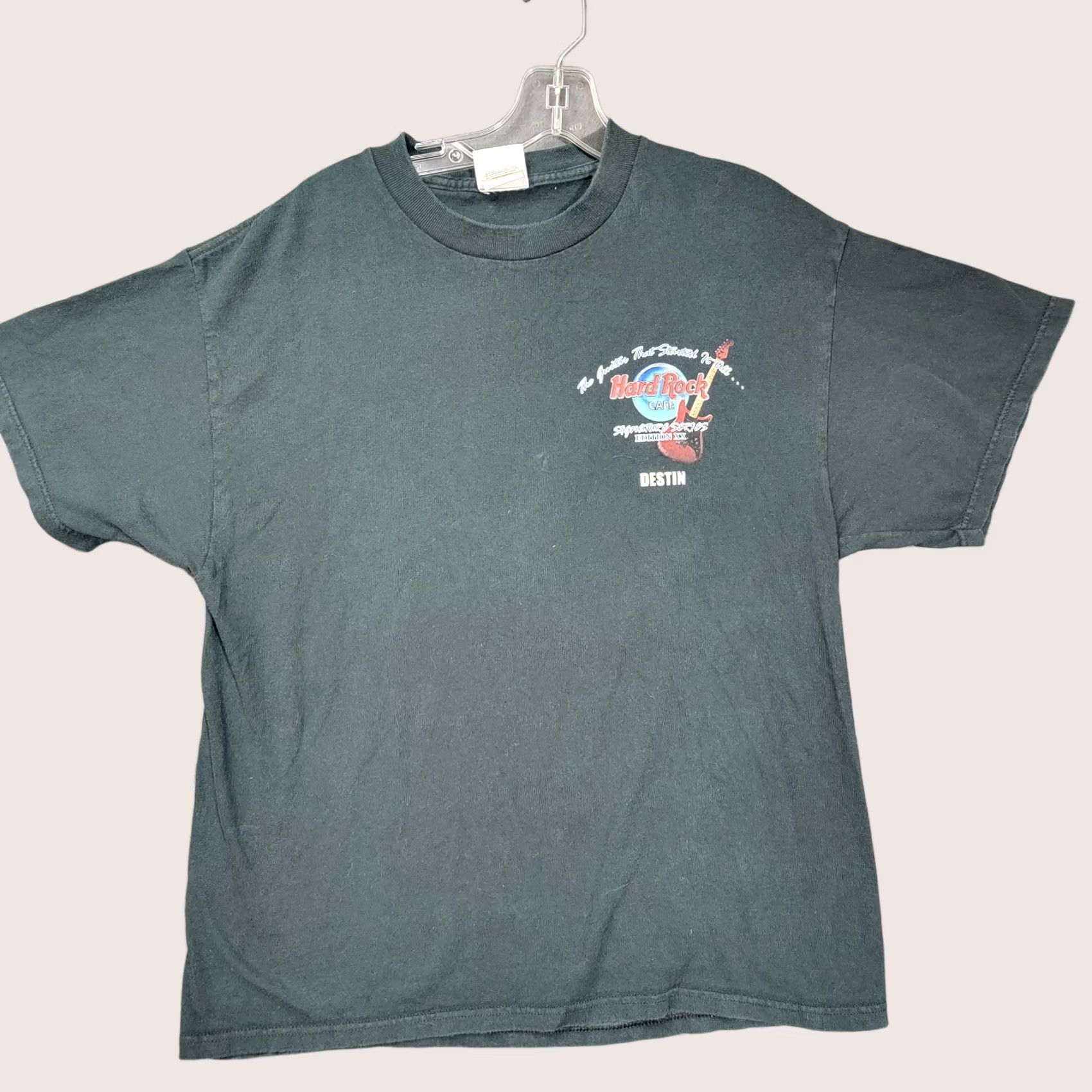 Hard Rock Cafe Hard Rock Cafe Rome Italy Men T-Shirt Eric Clapton Signature Series L Edition XX Black Cotton Short Sleeve Crew Neck 90s Music Vintage Mens Size US L / EU 52-54 / 3 - 1 Thumbnail