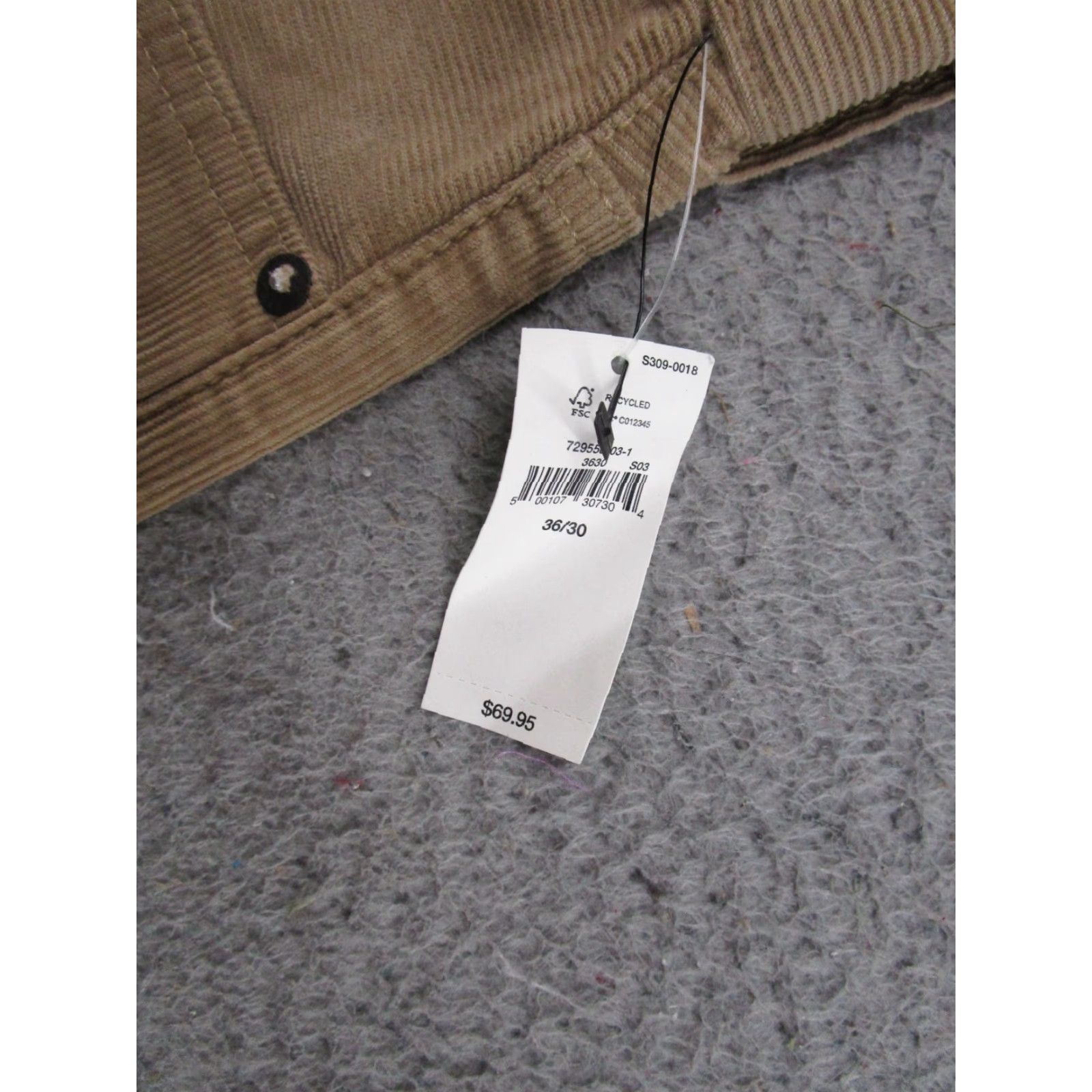 Gap Gap 1969 Corduroy Pants Mens 36x30 Slim Straight Beige Brown NWT Gap 1969 Casual Pants Mens Size US 36 / EU 52 - 2 Thumbnail