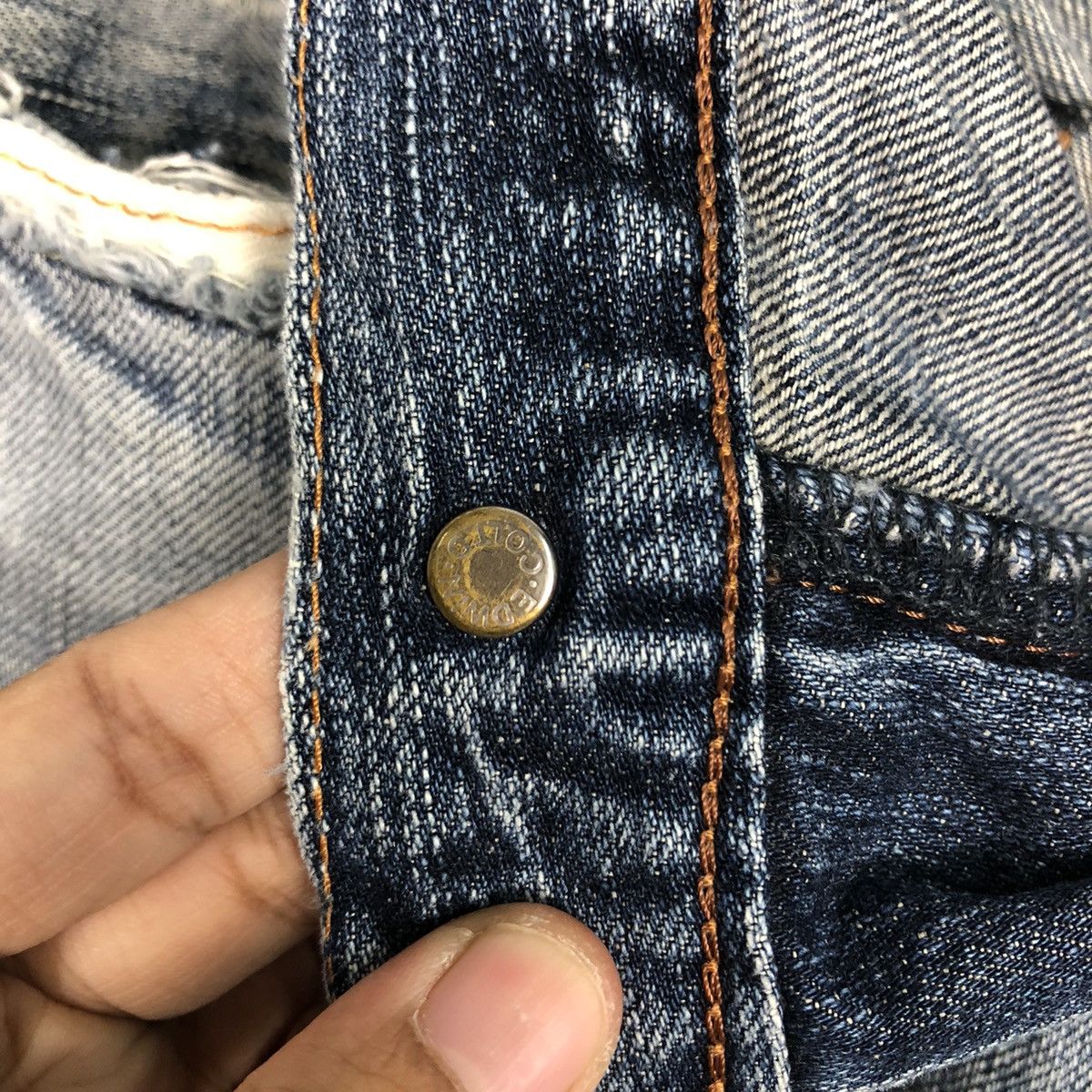 Japanese Brand 📌Rebel Vintage Denim Jeans Distressed Style Edwin Japan Size US 32 / EU 48 - 20 Thumbnail