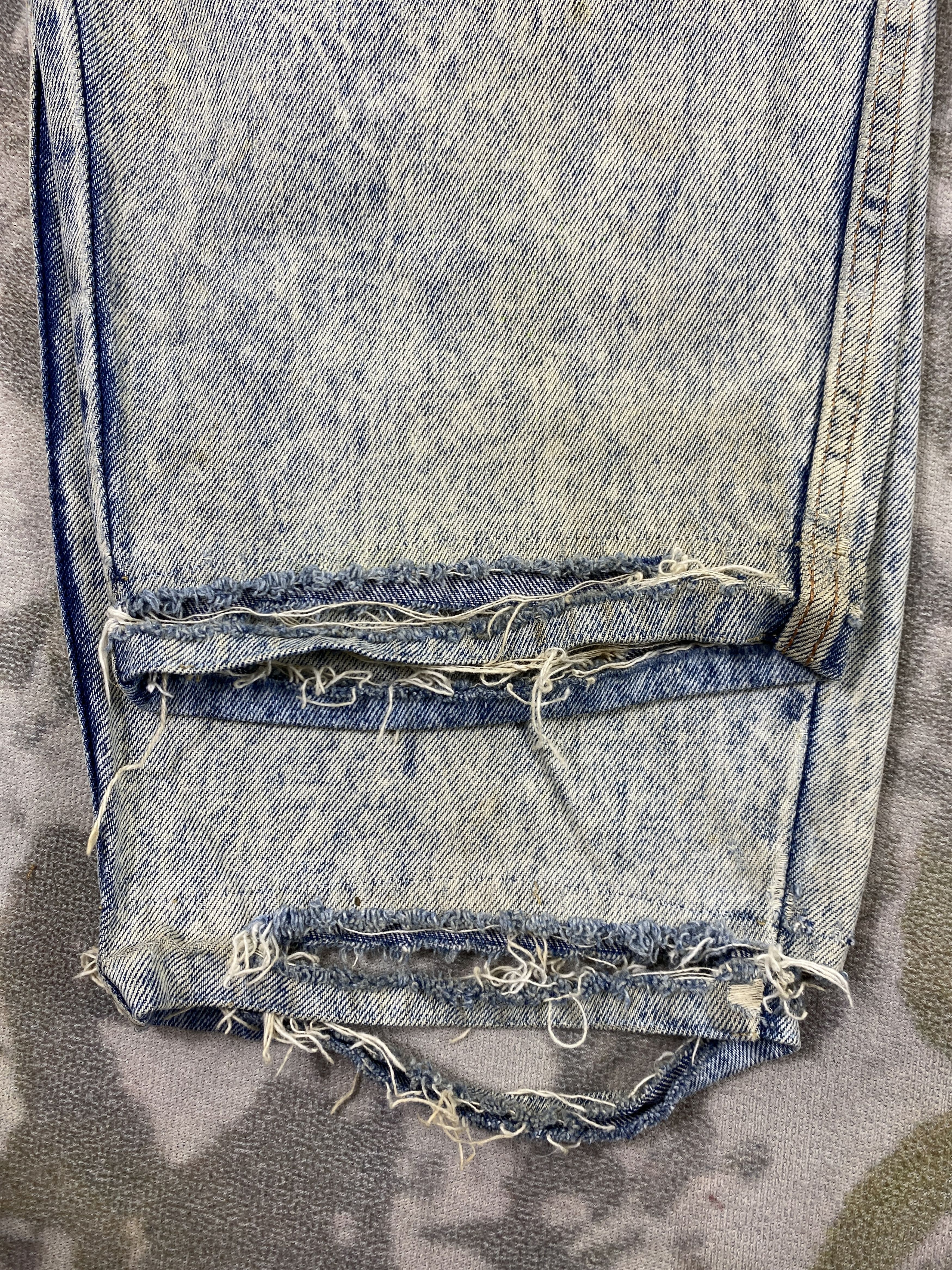Japanese Brand Distressed Blue Vintage Baggy Jeans 33x27 Denim- JN3750 Size US 33 - 11 Thumbnail