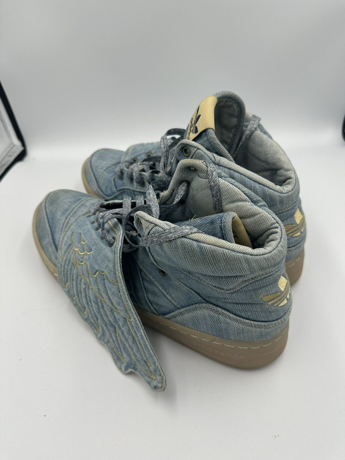 Adidas Jeremy Scott x Adidas Denim Wings Size US 12.5 / EU 45-46 - 4 Thumbnail