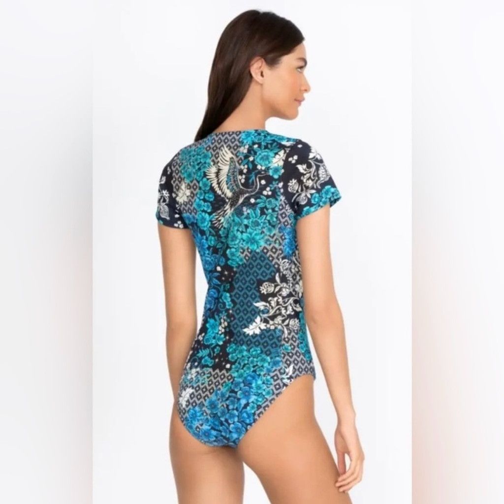 Johnny Was NWT Johnny Was | Blue Fly Neoprene One Piece Swimsuit | S Size ONE SIZE - 6 Thumbnail