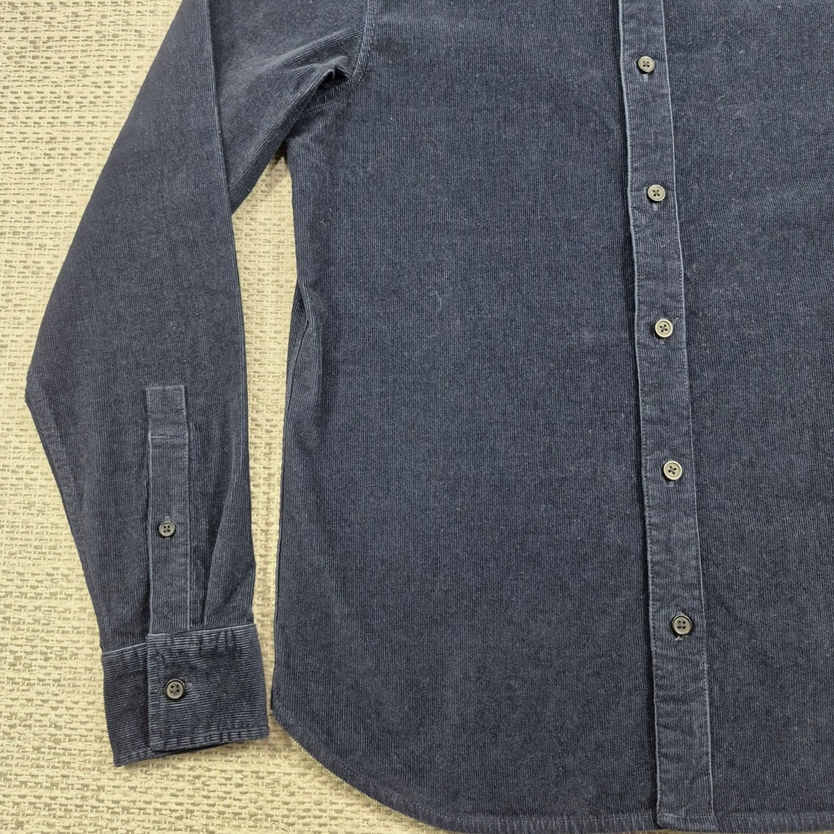 Everlane Everlane Button Up Shirt Mens XS Navy Corduroy Long Sleeve Slim Fit Casual Size US XS / EU 42 / 0 - 3 Thumbnail