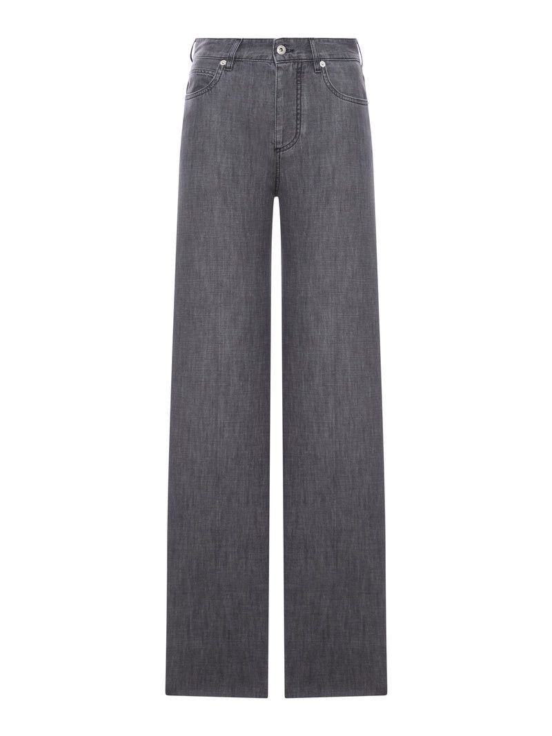 Bottega Veneta BLACK WASHED PALAZZO JEANS Size 28" / US 6 / IT 42 - 1 Thumbnail