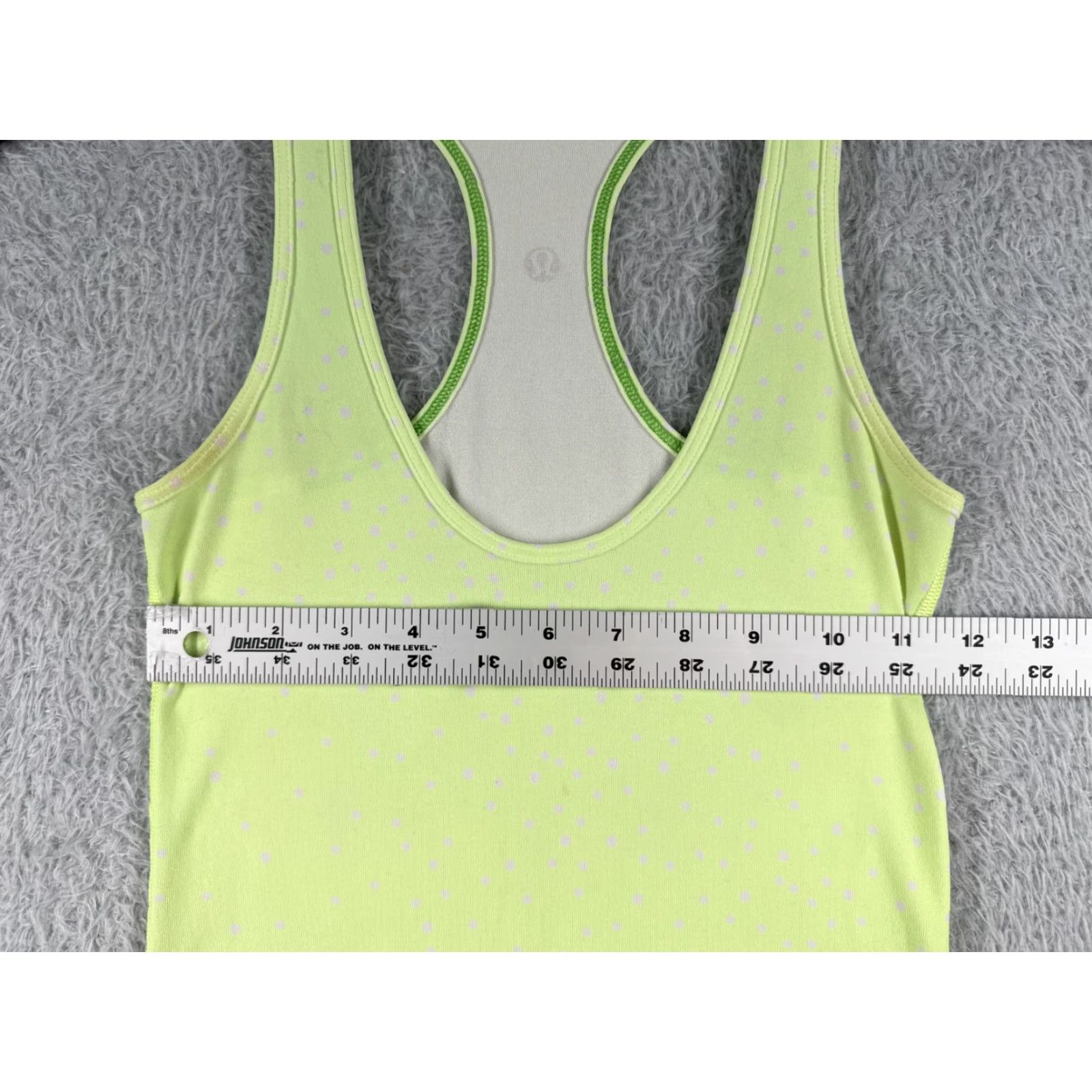 Lululemon Lululemon Shirt Women Green Polka Dot Racerback Light Luon Gym Yoga Sleeveless Tank Adult Small (Size 2) Paperless?? Size XS / US 0-2 / IT 36-38 - 6 Thumbnail
