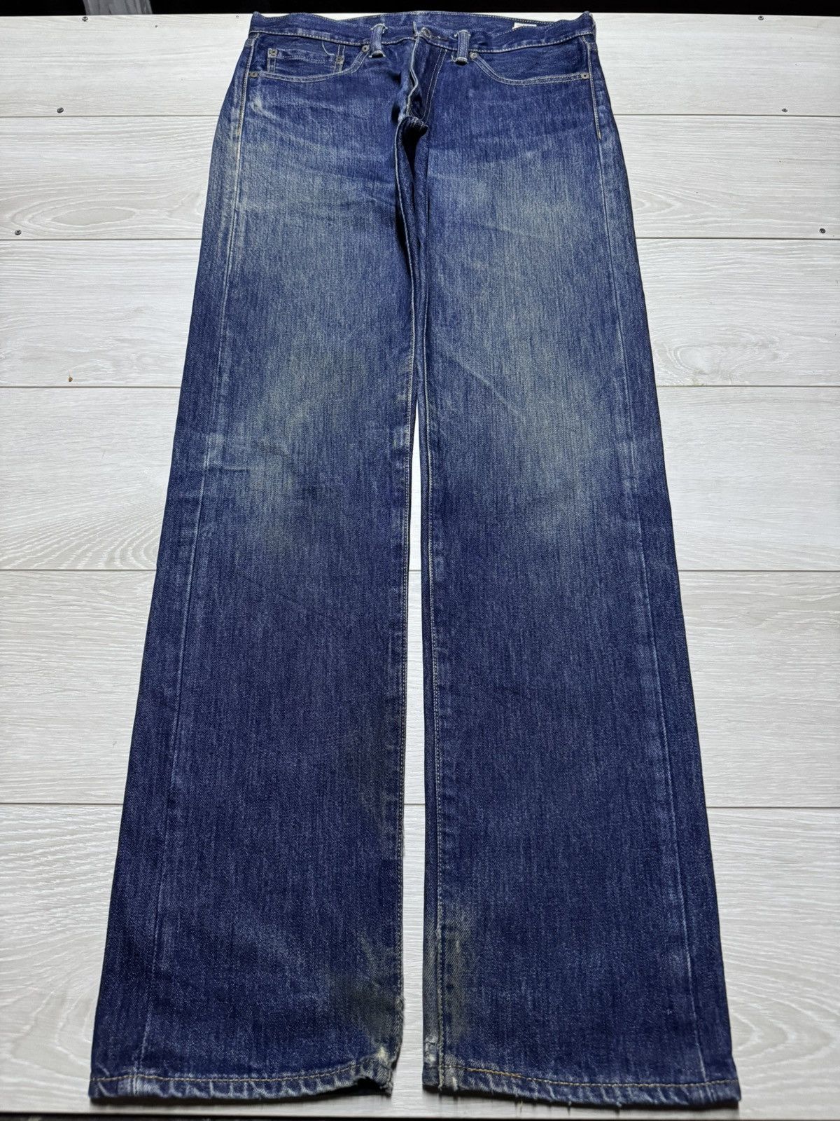 Levi's Vintage Levis 505 White Oak Cone Denim Blue Straight Jeans Size US 33 - 1 Thumbnail