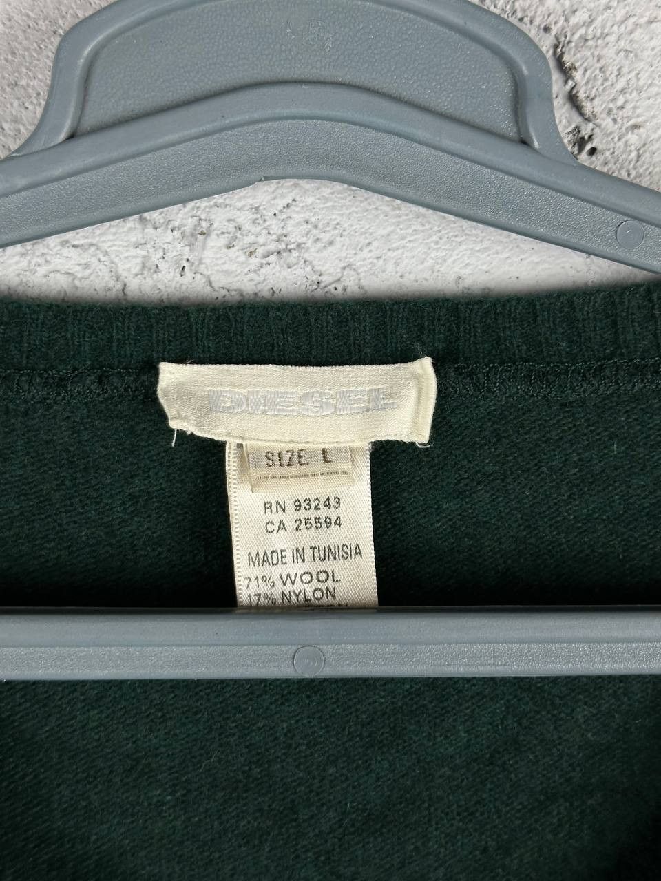 Diesel × Vintage Vintage Diesel Wool Sweater Knitwear Logo Green Size US M / EU 48-50 / 2 - 6 Thumbnail
