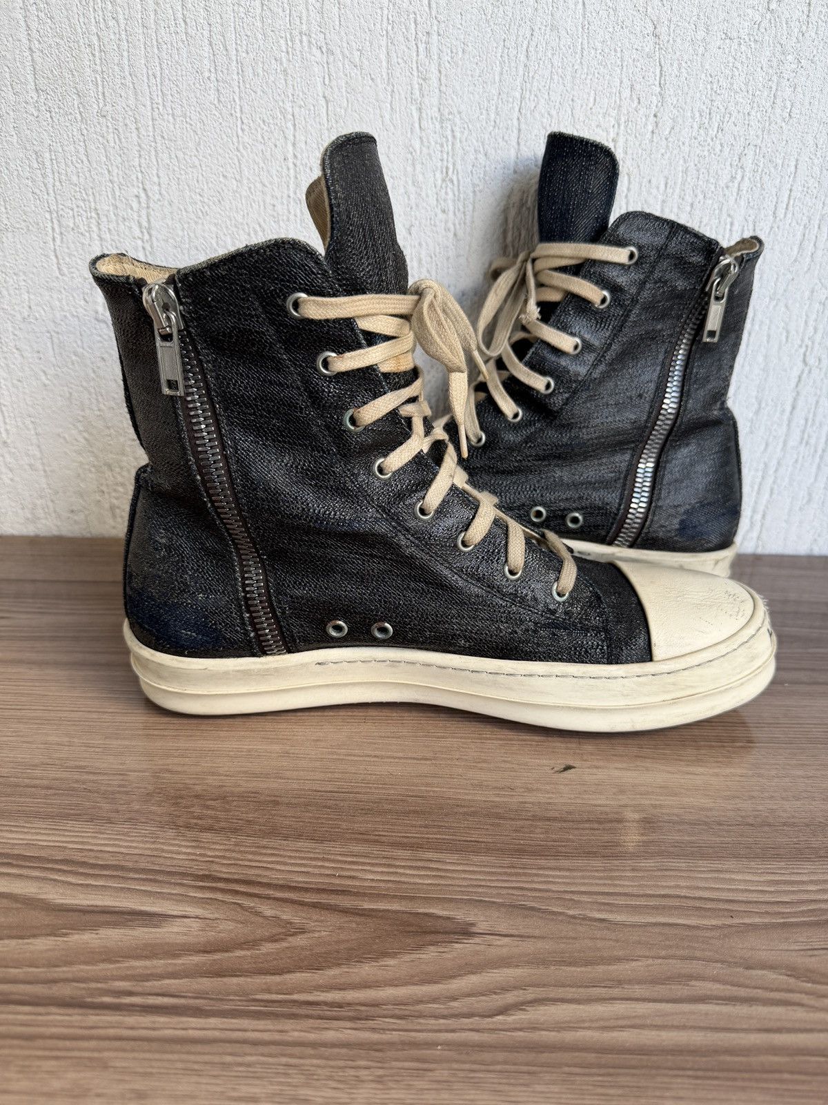 Rick Owens Drkshdw subhuman waxed ramones Size US 11 / EU 44 - 13 Thumbnail