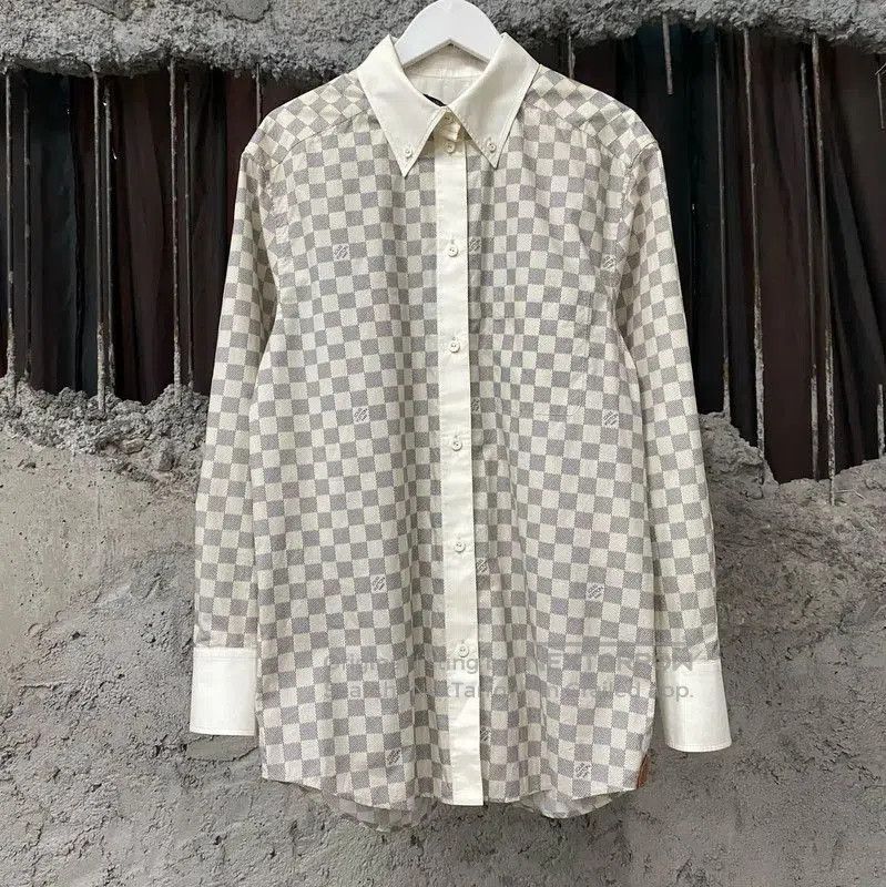 Louis Vuitton Louis Vuitton Long Sleeve Checkered Cotton Shirt . Size XXS / US 00 / IT 34 - 1 Thumbnail