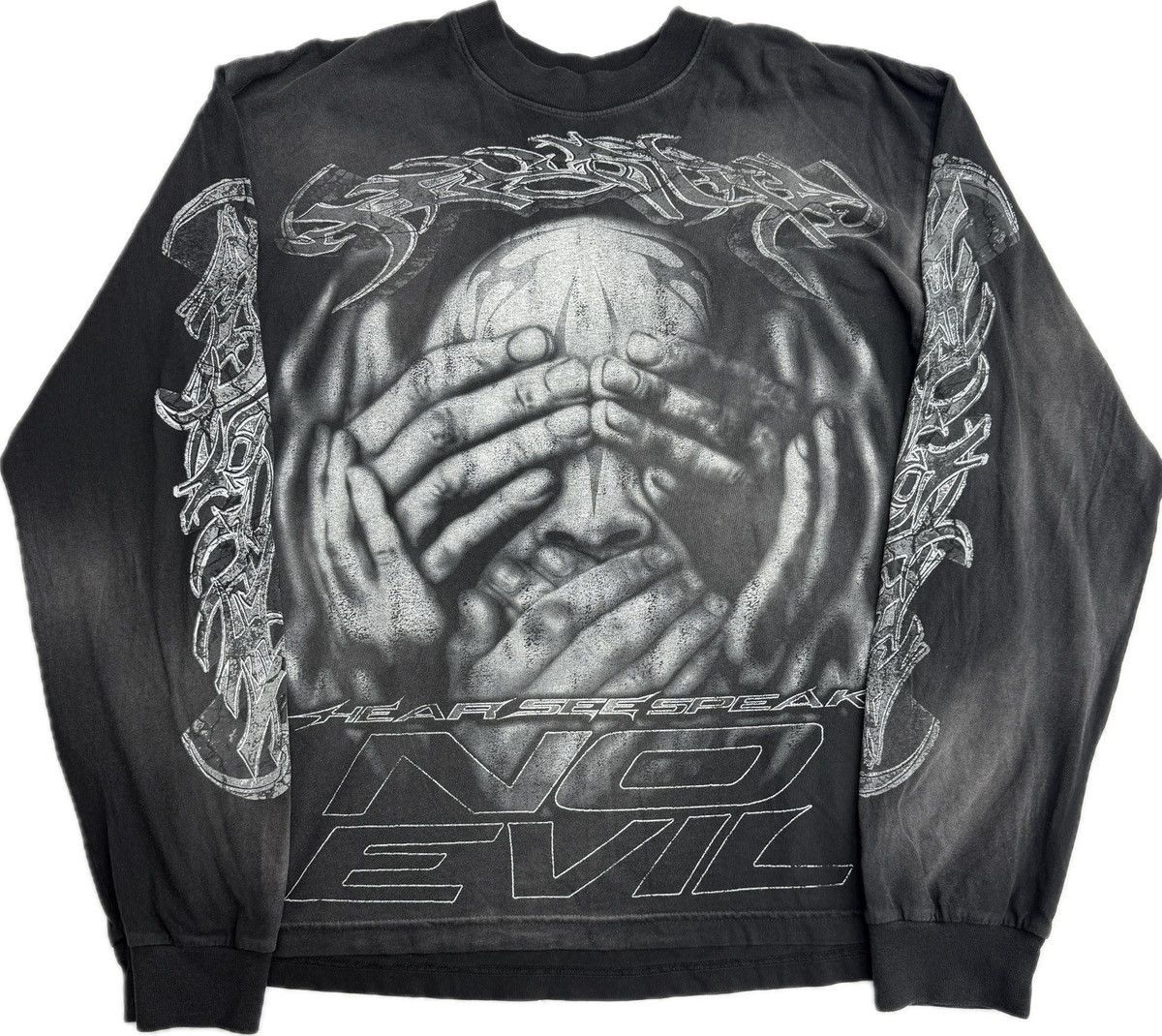 HELLSTAR Hellstar No Evil Long Sleeve T-shirt Size US M / EU 48-50 / 2 - 1 Thumbnail
