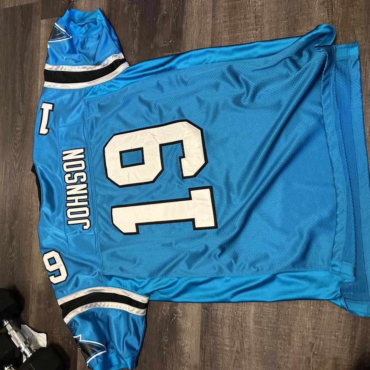 Reebok Carolina Panthers Johnson blue and white jersey Size US XL / EU 56 / 4 - 2 Thumbnail
