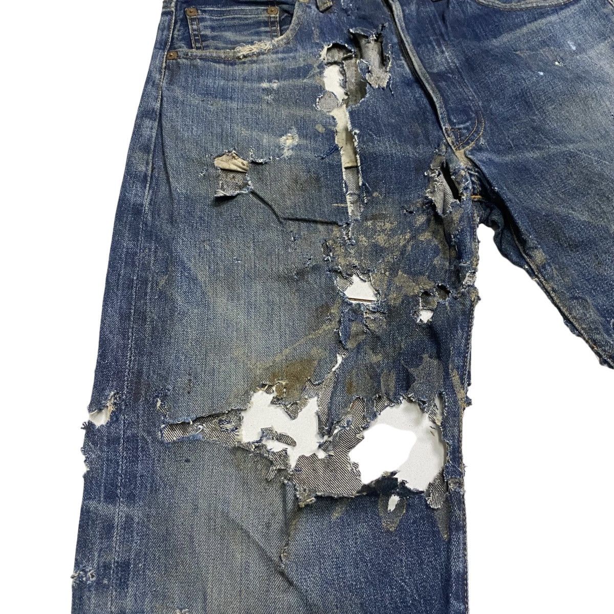 Levi's Levis Selvedge 501XX Big E Vintage distressed Size US 33 - 10 Thumbnail