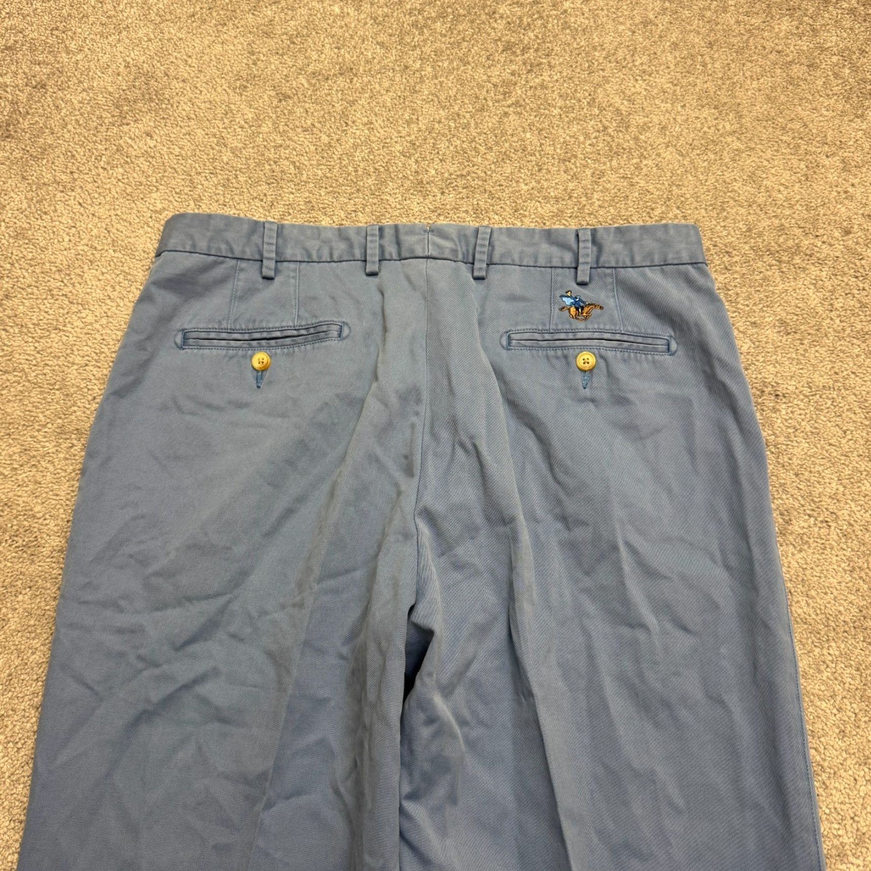 Peter Millar VINTAGE Peter Millar Men's Chino Pants Size 36 Blue Regular Fit Straight Leg Cotton Size US 36 / EU 52 - 7 Thumbnail