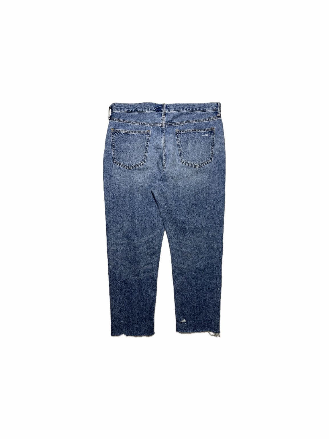 Gap Vintage GAP denim distressed boyfriend blue jeans Size US 31 - 2 Thumbnail