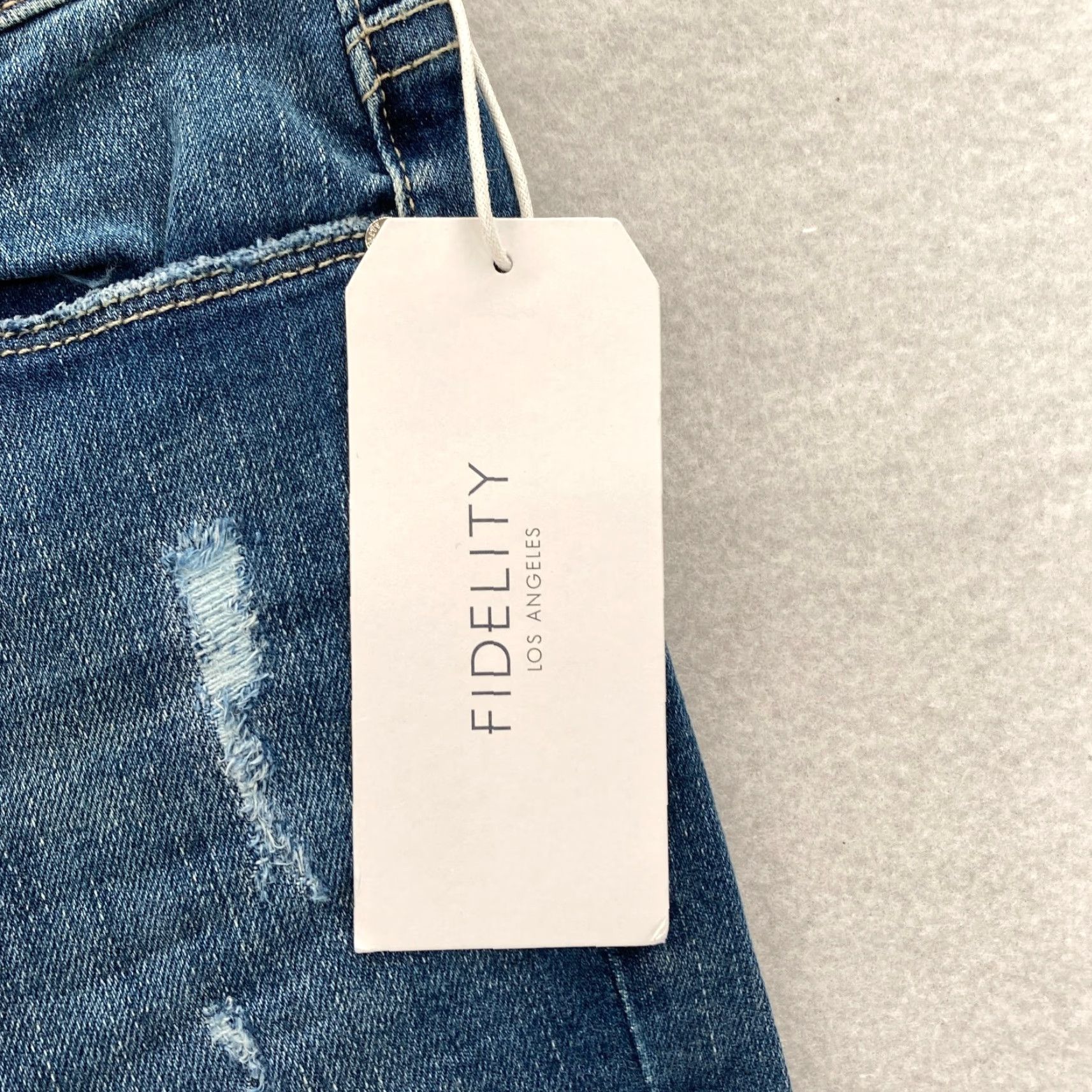 Vintage Fidelity Denim Jeans Women's 26 Cher Slim Ankle Mao Blue Distressed Denim NWT Size 26" / US 2 / IT 38 - 4 Thumbnail