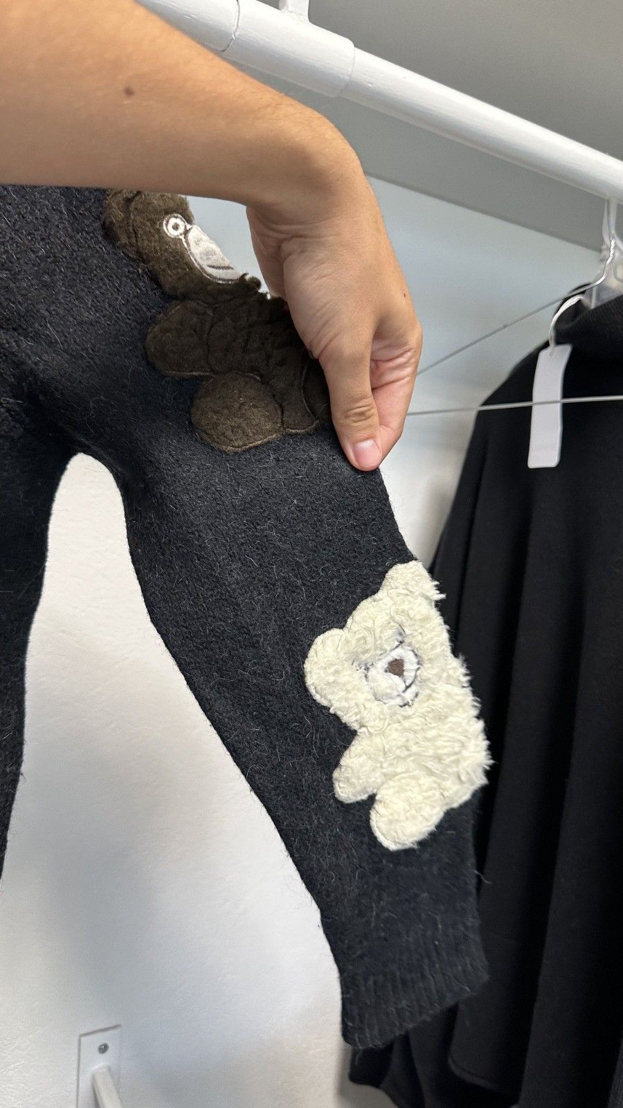 Moschino Archival Moschino Couture 90s Runway Teddy Bear Knit Sweater Size US XS / EU 42 / 0 - 11 Thumbnail