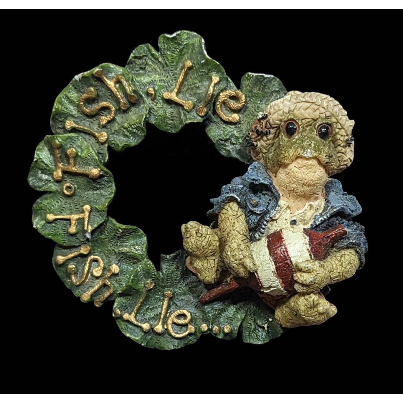 Other Vintage Fish Lie Fishing Frog Wreath Brooch Size ONE SIZE - 1 Thumbnail