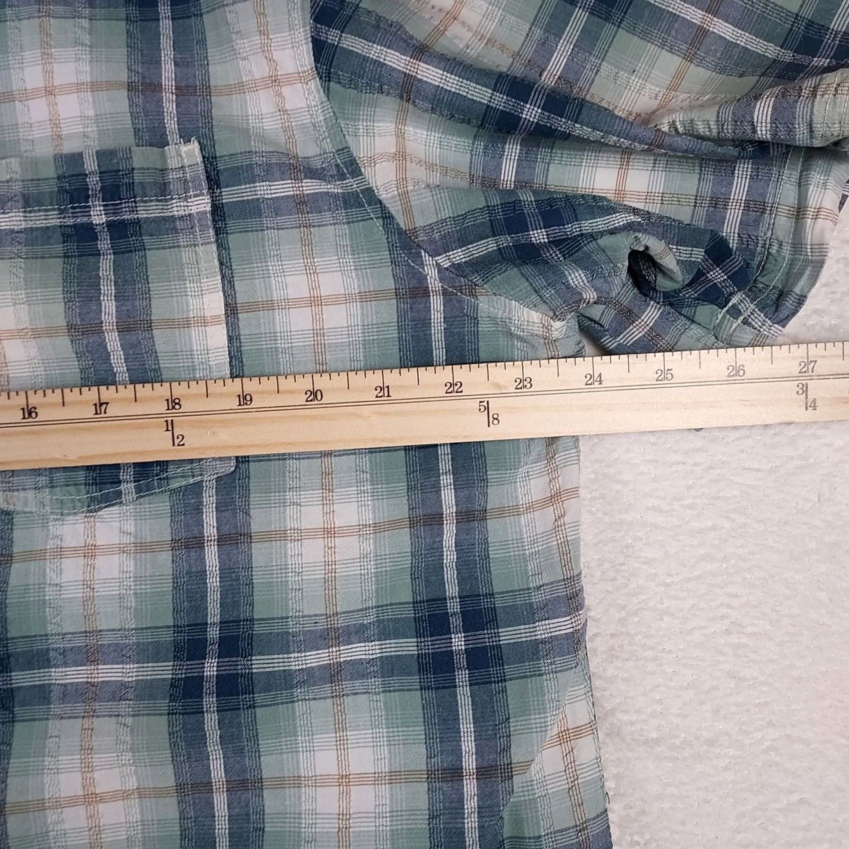 Vintage RedHead Shirt XL Blue Cotton Plaid Button-Down Short Sleeve Dress Shirt Mens Size US XL / EU 56 / 4 - 7 Thumbnail
