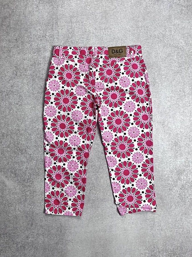 Dolce & Gabbana × Vintage Vintage Dolce&Gabbana Floral Print Capri Shorts Y2K 27 Woman Size 27" / US 4 / IT 40 - 2 Thumbnail
