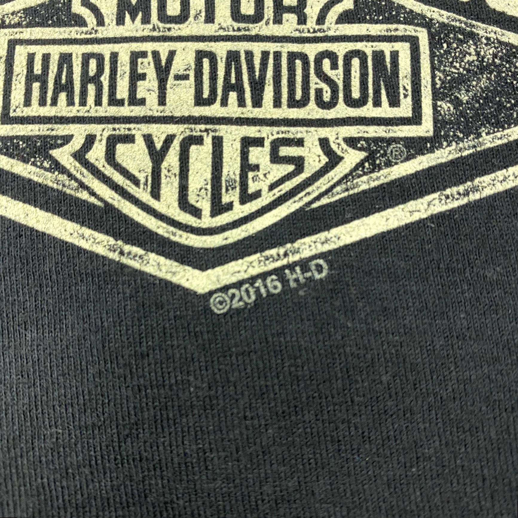 Harley Davidson Harley-Davidson Shirt Adult Large Black Graphic Print T-Shirt Crew Neck Short Sleeve Cotton Jersey Motorcycle Florida Alligator Mens Size US L / EU 52-54 / 3 - 3 Thumbnail