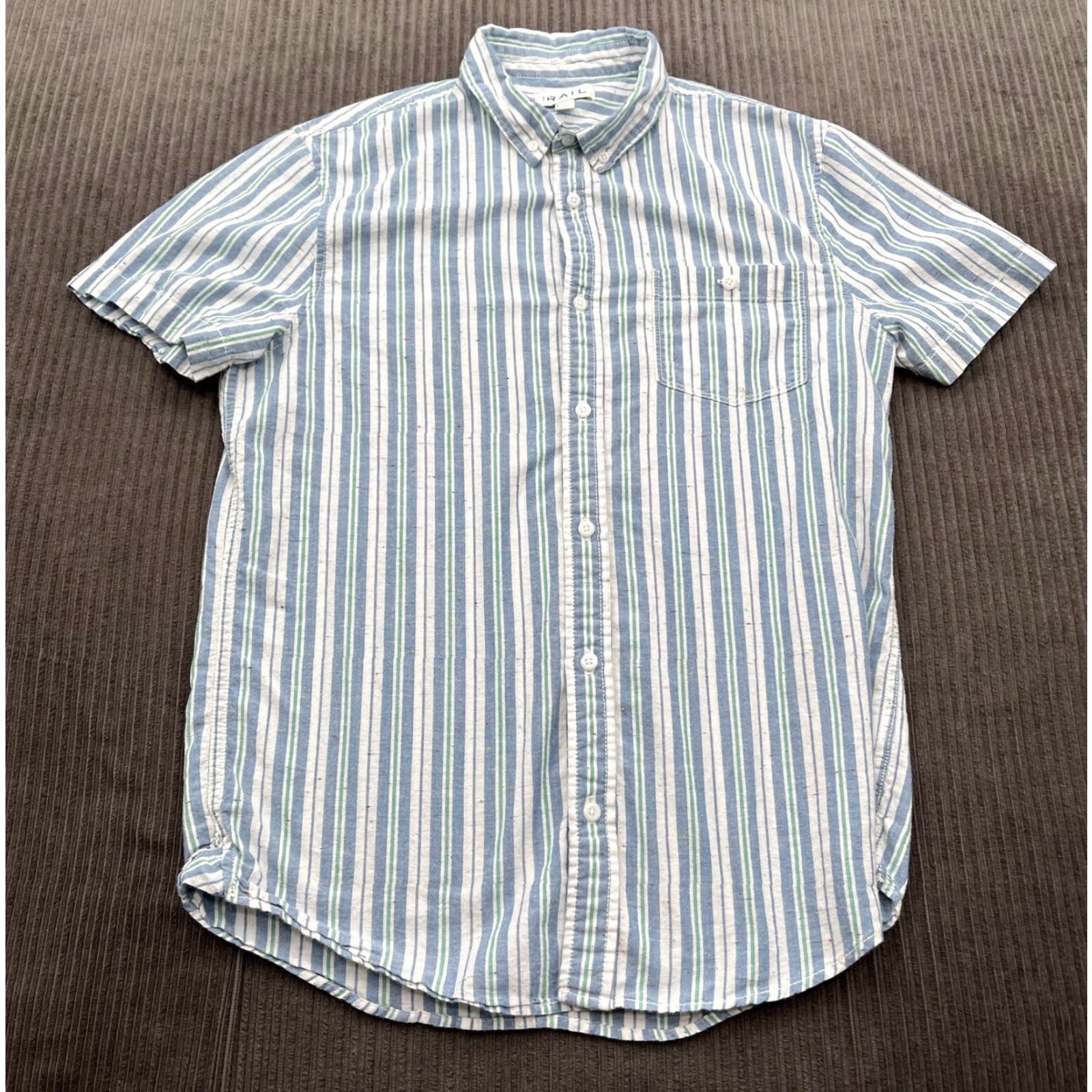 Rails Rails Shirt Men L Cotton Short Sleeve Button Up Casual Outdoors Striped All Seasons Fall Spring Summer Vintage: No Size US L / EU 52-54 / 3 - 2 Thumbnail