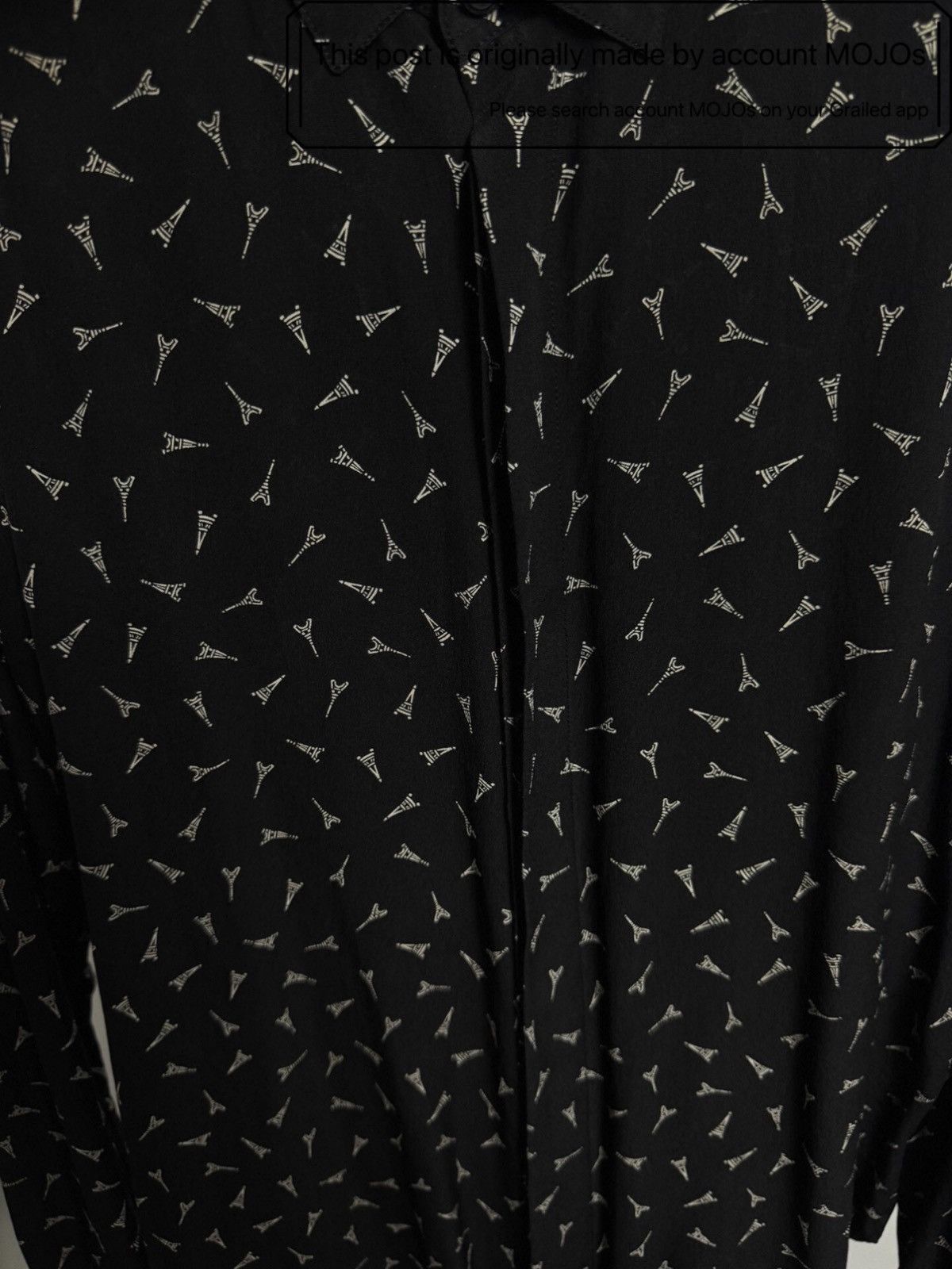 Saint Laurent Paris Sz 38 Saint Laurent Paris 19AW Tower Pattern Shirt mojos2157 Size US M / EU 48-50 / 2 - 3 Thumbnail