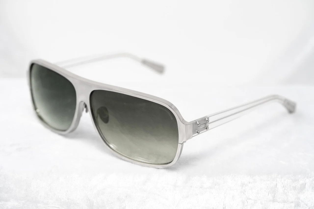 Kris Van Assche Kris Van Assche Sunglasses Rectangular Silver and Green Size ONE SIZE - 4 Thumbnail