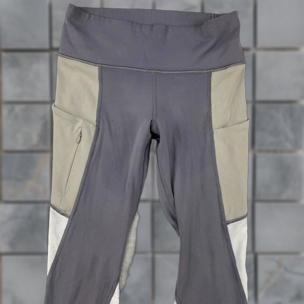 Athleta Athleta Leggings Womens Small Colorblock Multicolor Pockets Zip Pocket Ankle Athleisure Gym & Training Running Yoga Tight XS-NO? Size 28" / US 6 / IT 42 - 1 Thumbnail