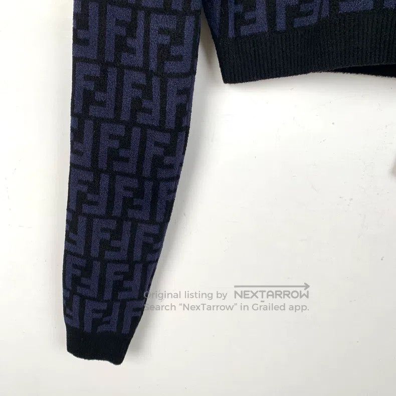 Fendi Fendi Black logo monogram full print high neck short knit Size XS / US 0-2 / IT 36-38 - 4 Thumbnail