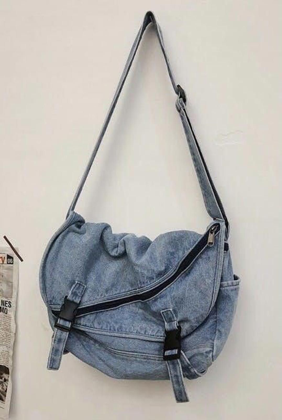 Vintage Denim Sling Bag - Casual Crossbody Size ONE SIZE - 5 Thumbnail