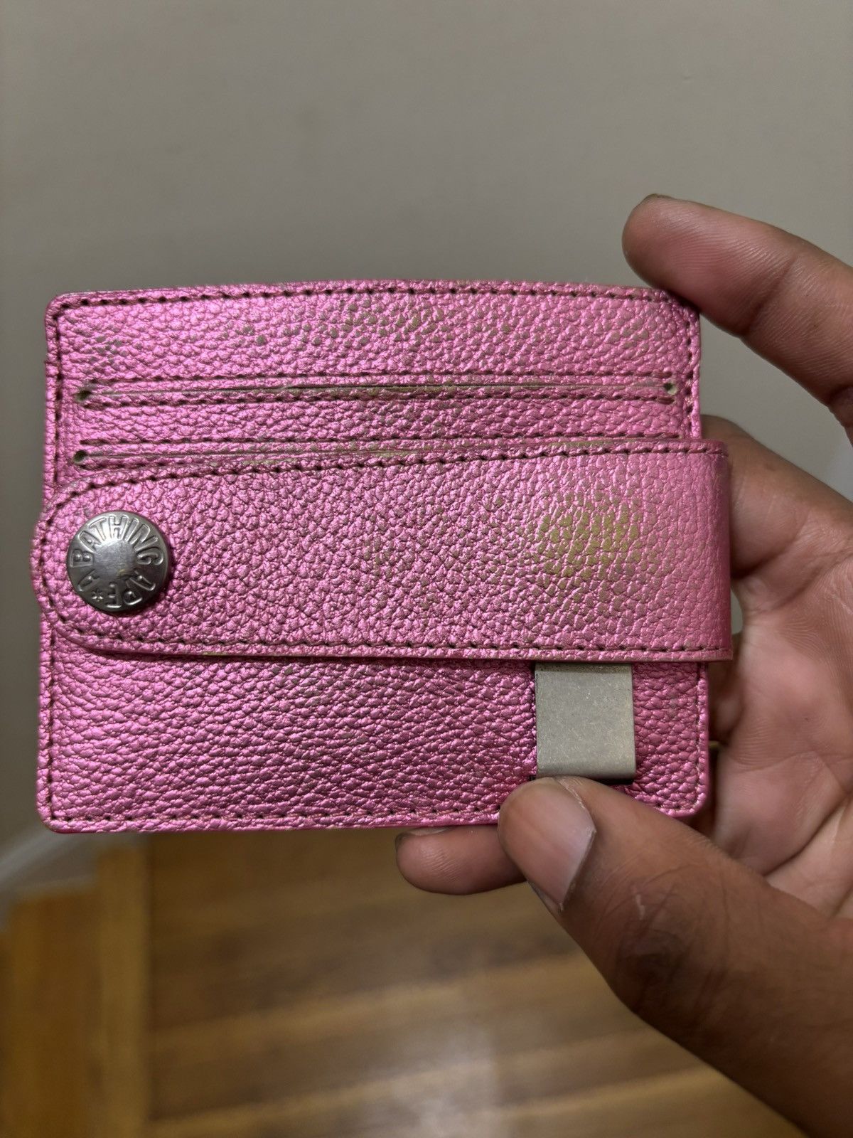 Bape A bathing ape leather pink wallet Size ONE SIZE - 2 Thumbnail