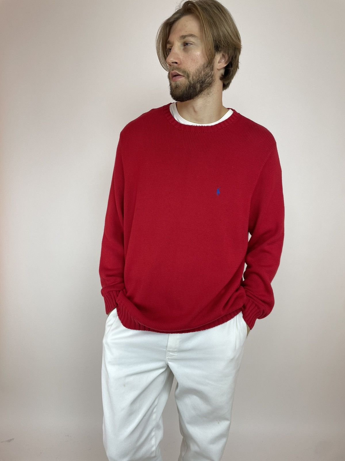 Polo Ralph Lauren × Vintage Polo Ralph Lauren Vintage Cotton sweater Mens size XL TALL Size US L / EU 52-54 / 3 - 2 Thumbnail