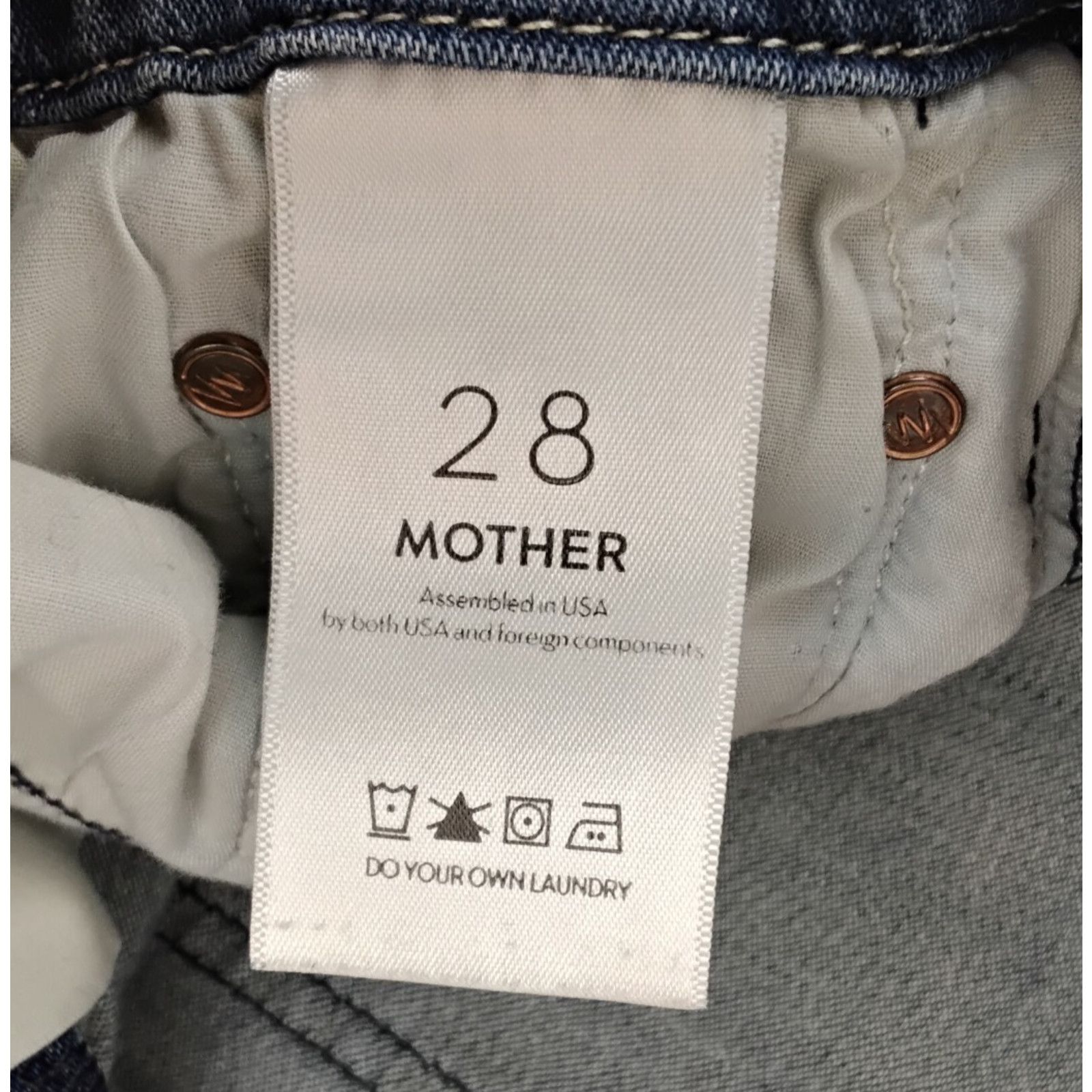 MOTHER Mother The Looker Ankle Fray Jeans Women's 28x26 Medium Wash Size 28" / US 6 / IT 42 - 8 Thumbnail
