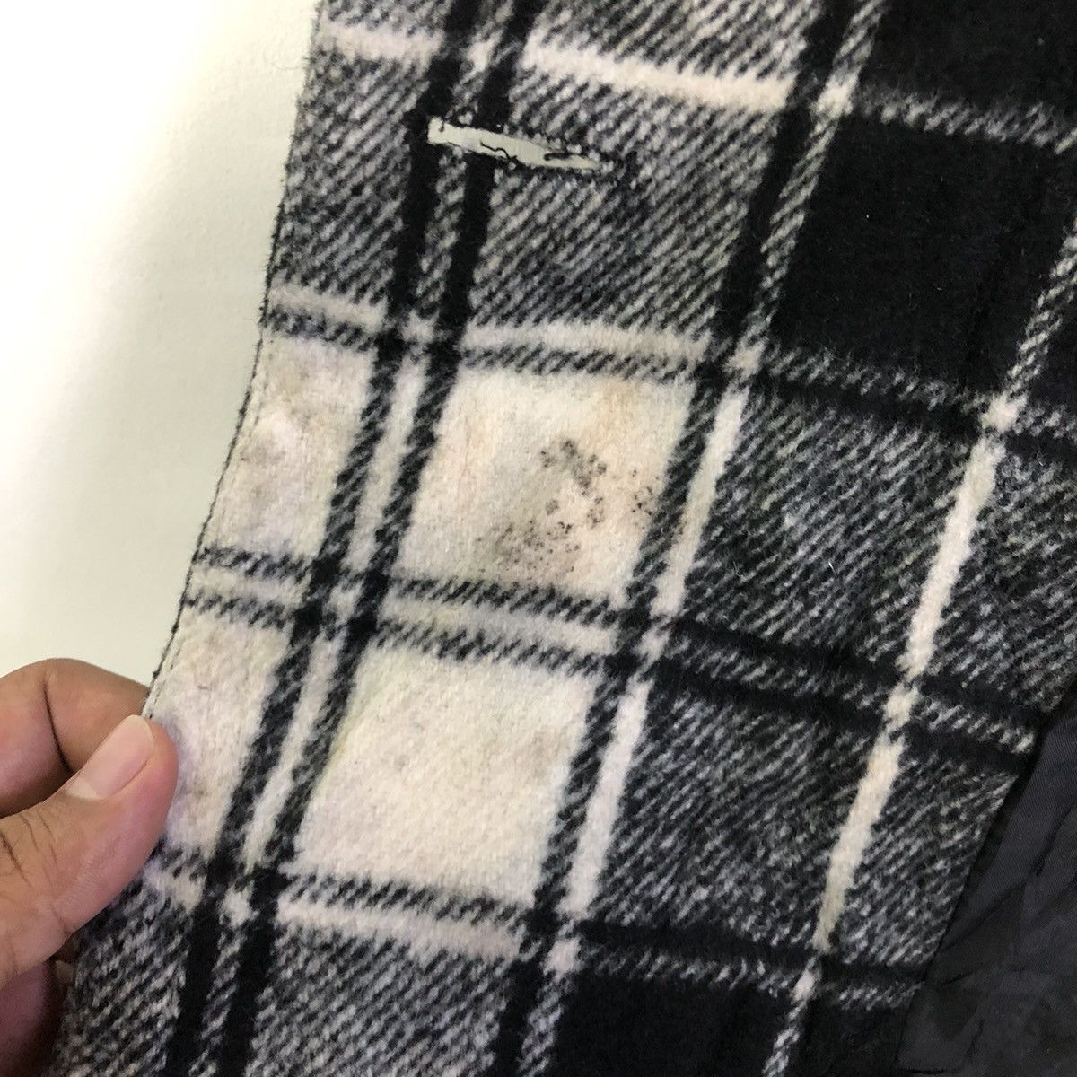 Japanese Brand LOVETOXIC Black Tartan Long Trench Coat Jacket Size US M / EU 48-50 / 2 - 21 Thumbnail