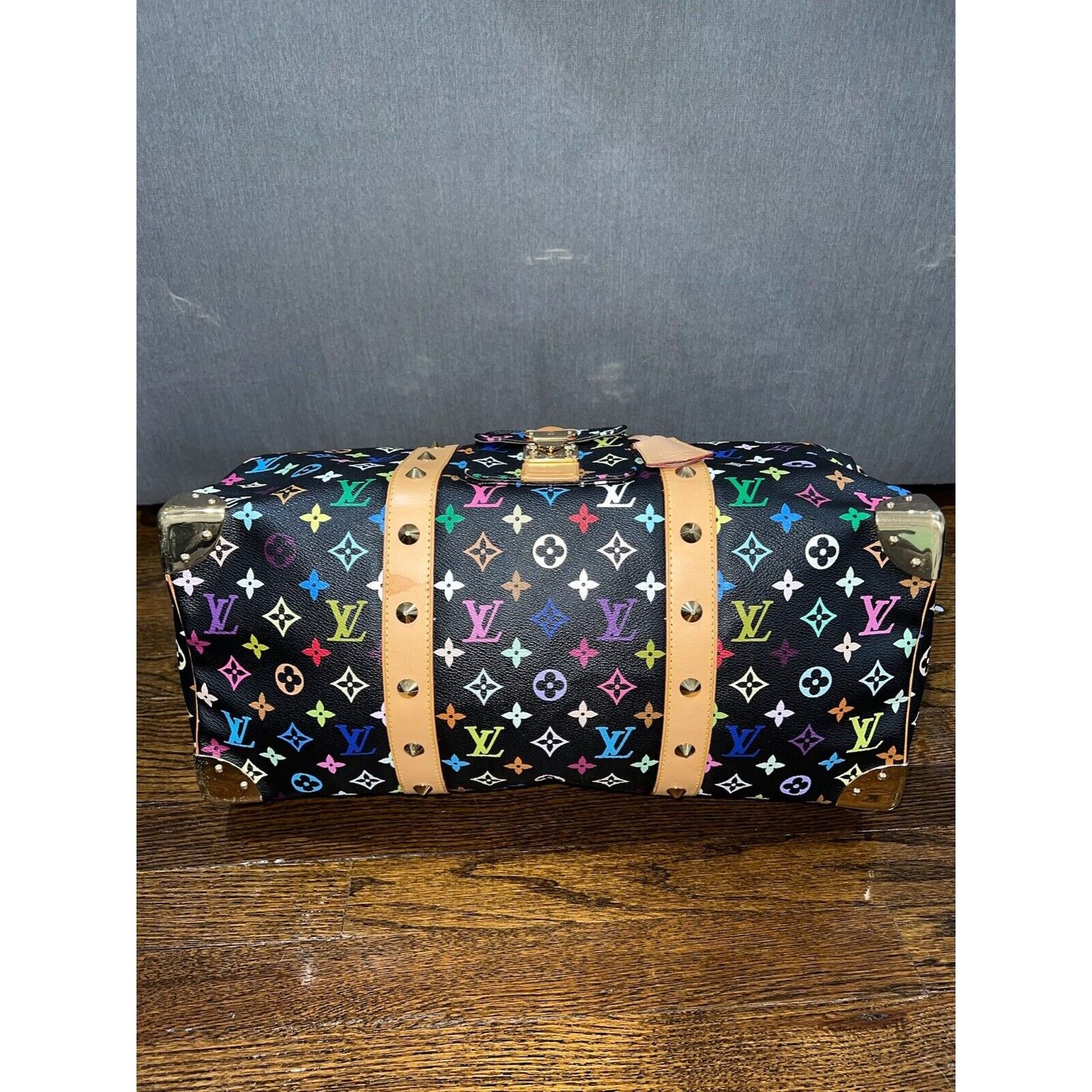 Louis Vuitton Louis Vuitton Murakami Black Multicolor Monogram Travel Bag Size ONE SIZE - 11 Thumbnail