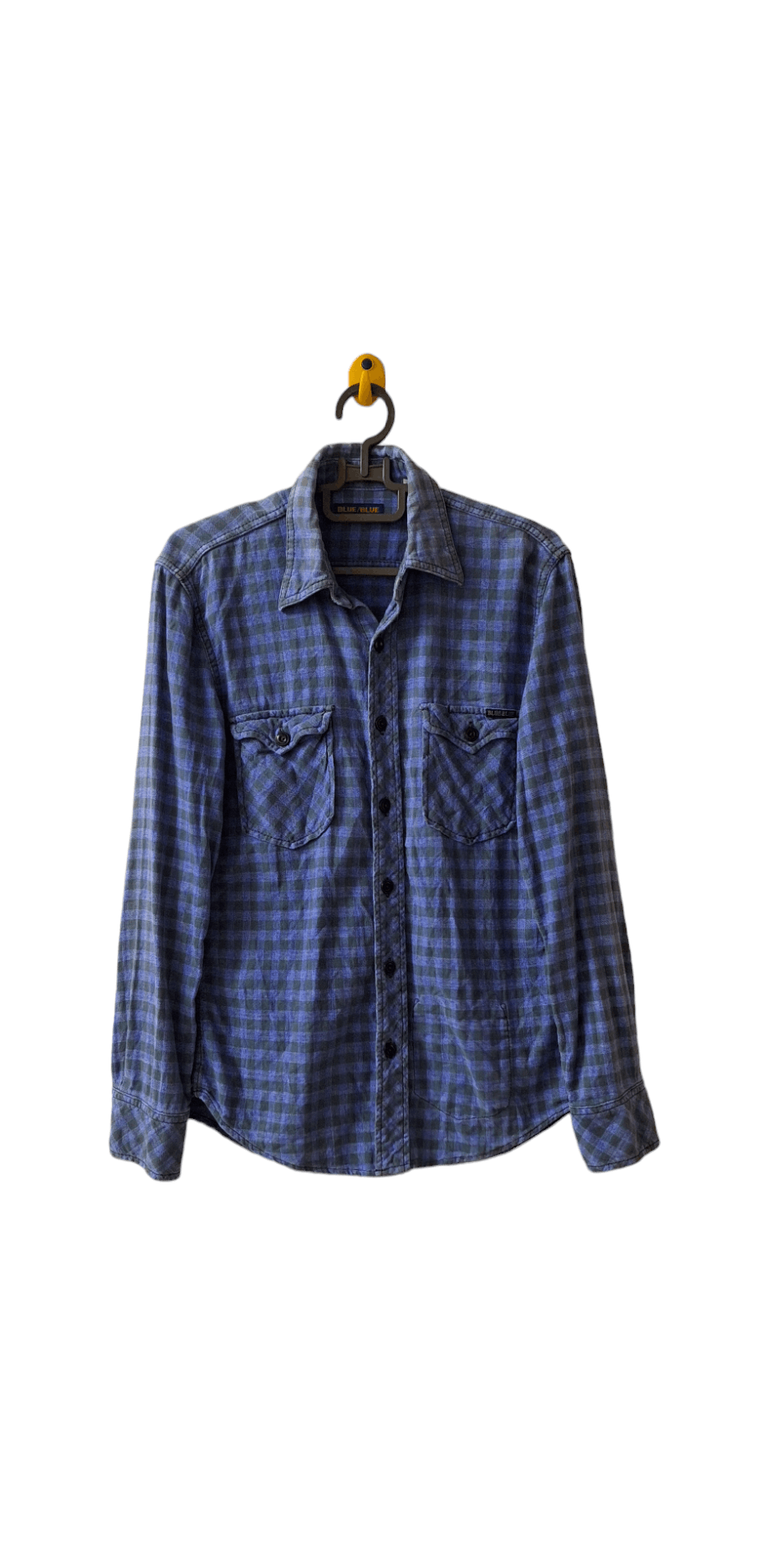 Blue Blue Japan Vintage Blue Blue Japan Plaid Double Pocket Flannel Size US M / EU 48-50 / 2 - 1 Thumbnail