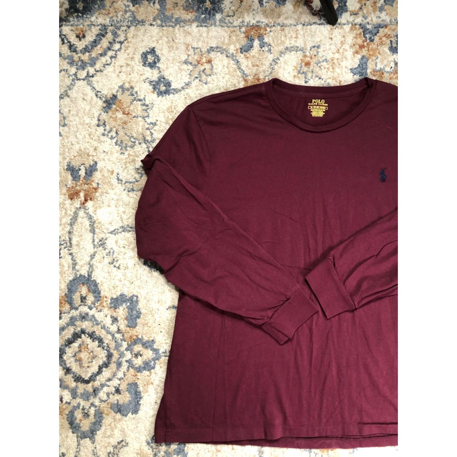 Polo Ralph Lauren Polo Ralph Lauren Shirt Mens XL Red Long Sleeve Pony Logo Tee Slim Fit Tagless Size US XL / EU 56 / 4 - 3 Thumbnail