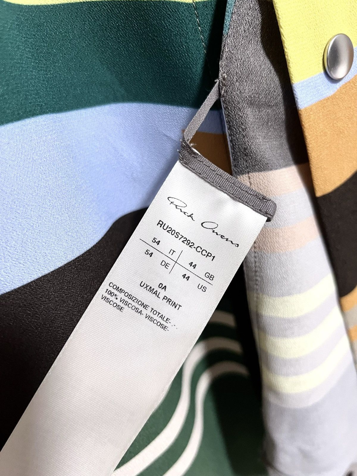 Rick Owens Rick Owens SS20 Golf Shirt In Uxmal Print Size US L / EU 52-54 / 3 - 6 Thumbnail