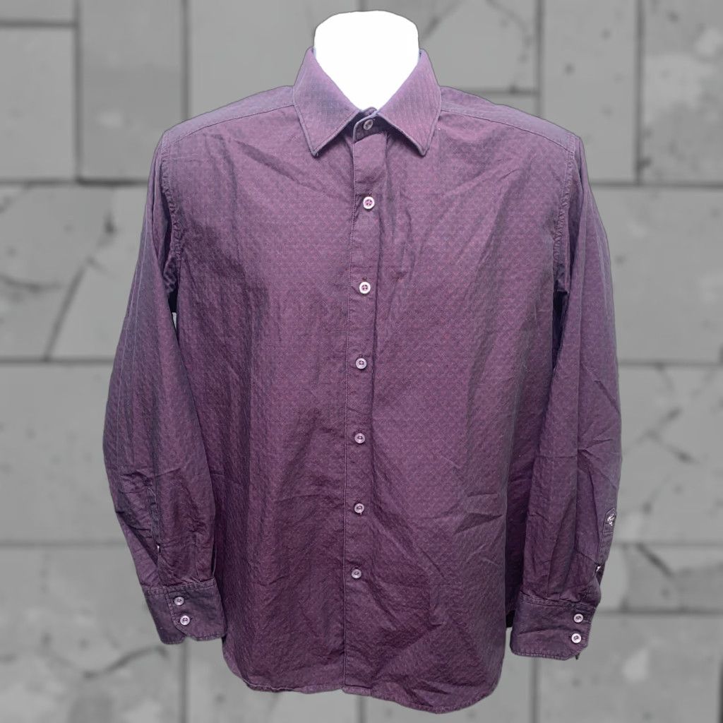 Robert Graham Robert Graham Shirt Mens Long Sleeve Button-Front Collared Purple Size M Size US M / EU 48-50 / 2 - 1 Thumbnail
