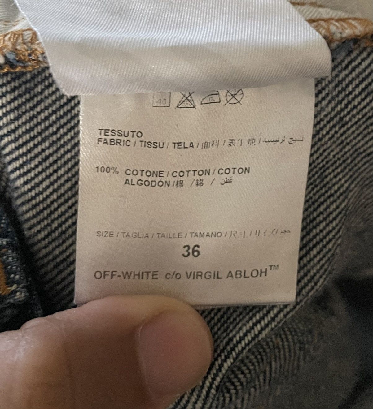 Off-White 2016 Off-White Diagonal Distressed Denim Jeans Size US 36 / EU 52 - 5 Thumbnail