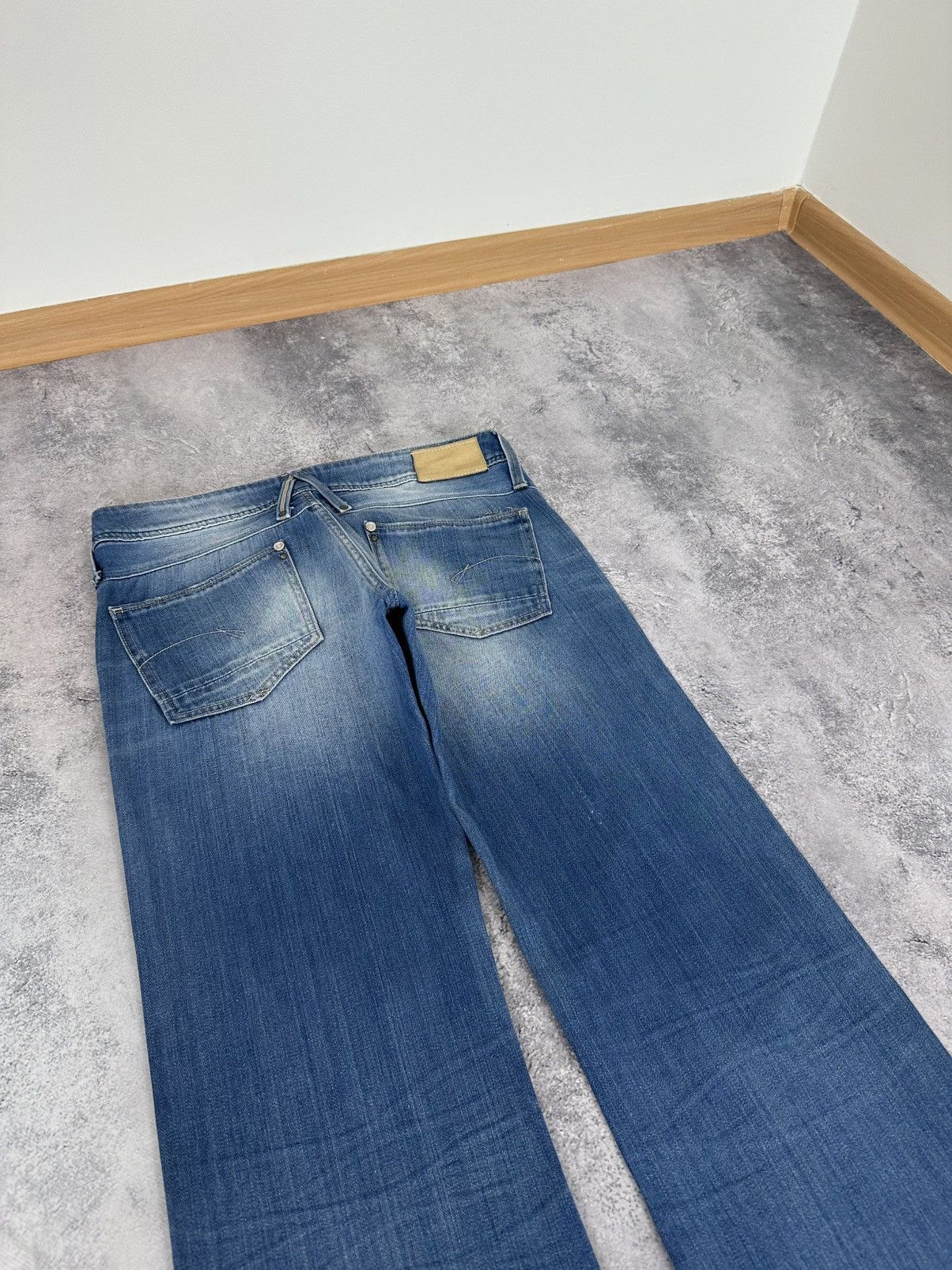 G-Star Vintage G-Star Y2K Washed Denim Faded Baggy Bootcut Jeans Size US 32 / EU 48 - 9 Thumbnail
