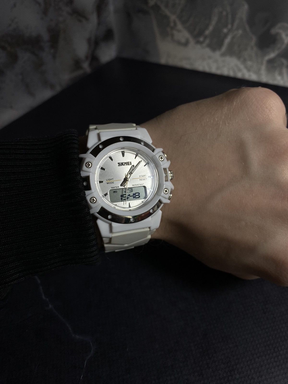 Jewelry Skmei White Sport Watch with Digital Display Size ONE SIZE - 4 Thumbnail